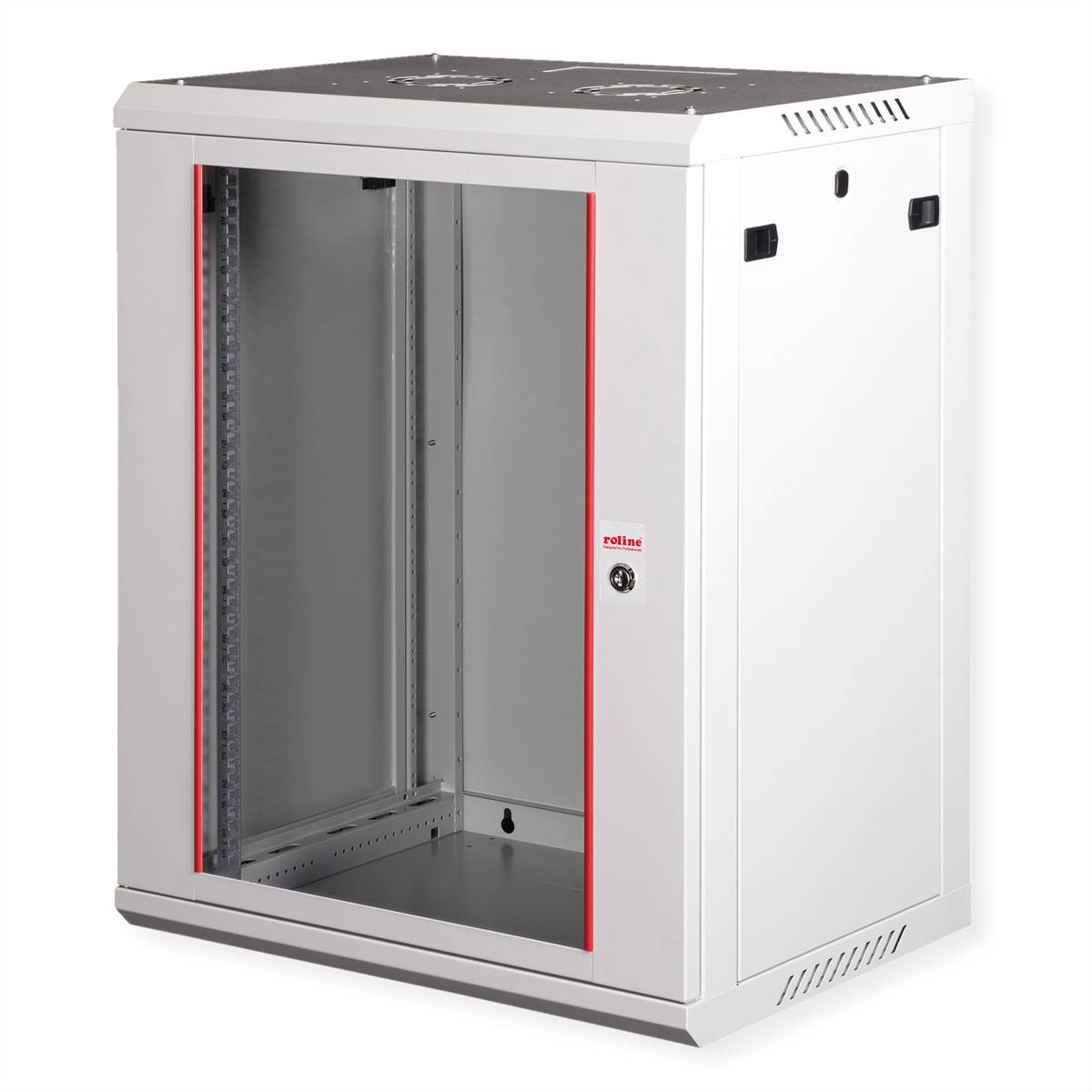 Roline Basic Plus - Gehäuse Netzwerkschrank - 600x450 BxT - geeignet für Wandmontage - RAL 7035, Hellgrau - 18U - 48.3 c
