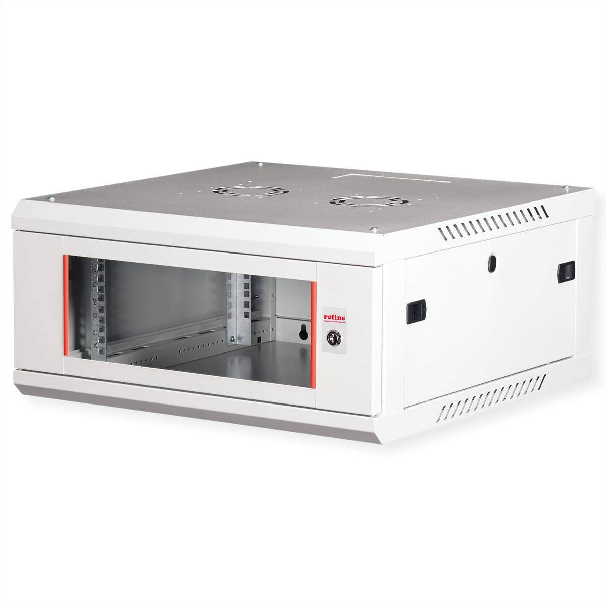 Roline Basic Plus - Gehäuse Netzwerkschrank - 600x600 BxT - geeignet für Wandmontage - RAL 7035, Hellgrau - 4U - 48.3 cm