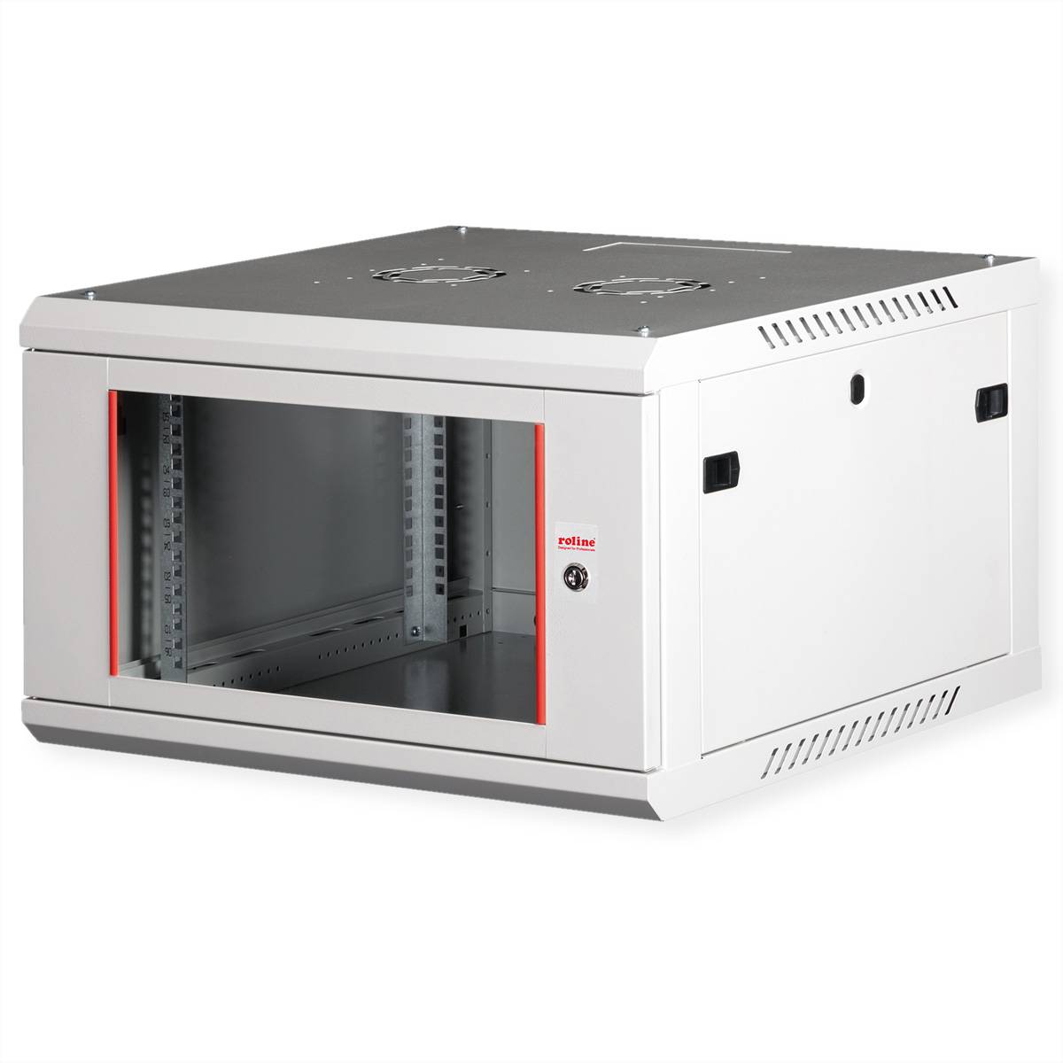 Roline Basic Plus - Gehäuse Netzwerkschrank - 600x600 BxT - geeignet für Wandmontage - RAL 7035, Hellgrau - 6U - 48.3 cm