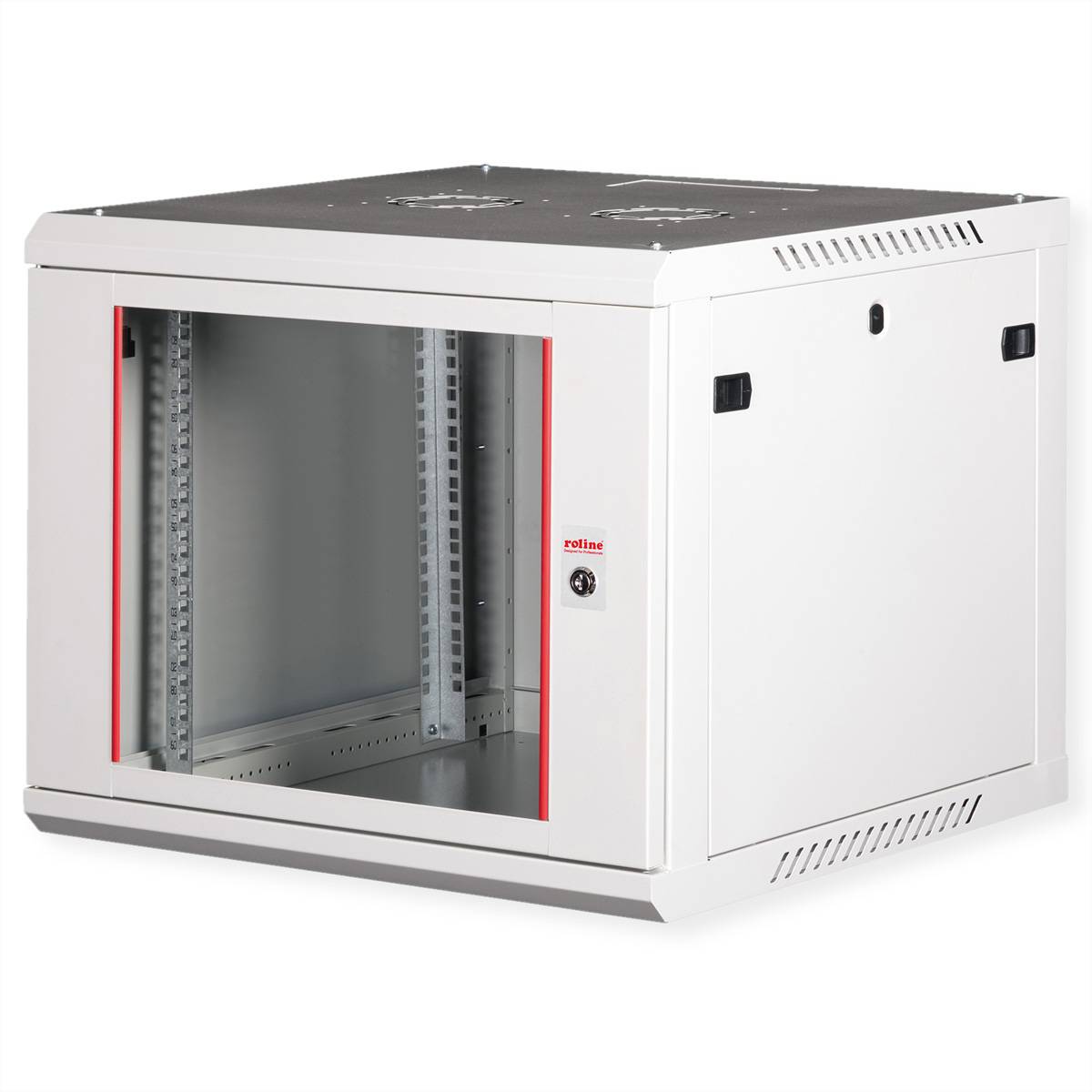 Roline Basic Plus - Gehäuse Netzwerkschrank - 600x600 BxT - geeignet für Wandmontage - RAL 7035, Hellgrau - 9U - 48.3 cm