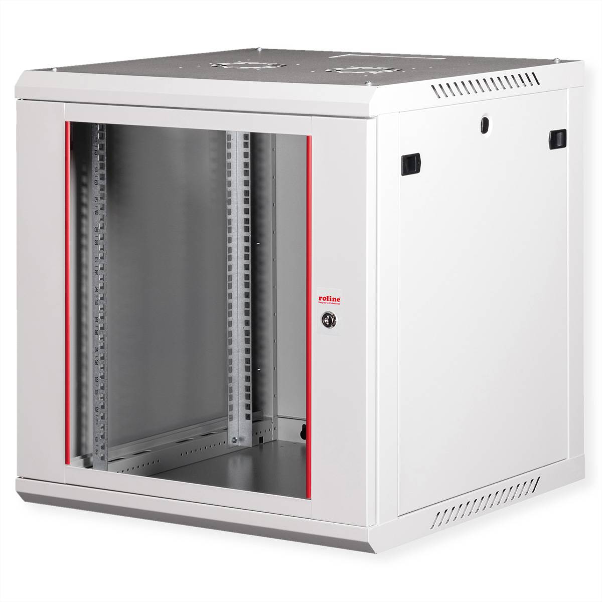 Roline Basic Plus - Gehäuse Netzwerkschrank - 600x600 BxT - geeignet für Wandmontage - RAL 7035, Hellgrau - 12U - 48.3 c