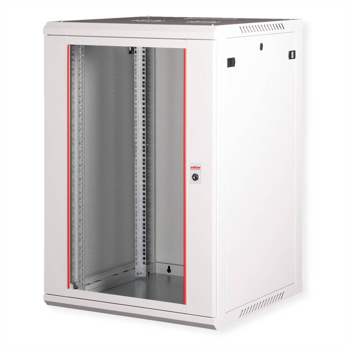Roline Basic Plus - Gehäuse Netzwerkschrank - 600x600 BxT - geeignet für Wandmontage - RAL 7035, Hellgrau - 18U - 48.3 c