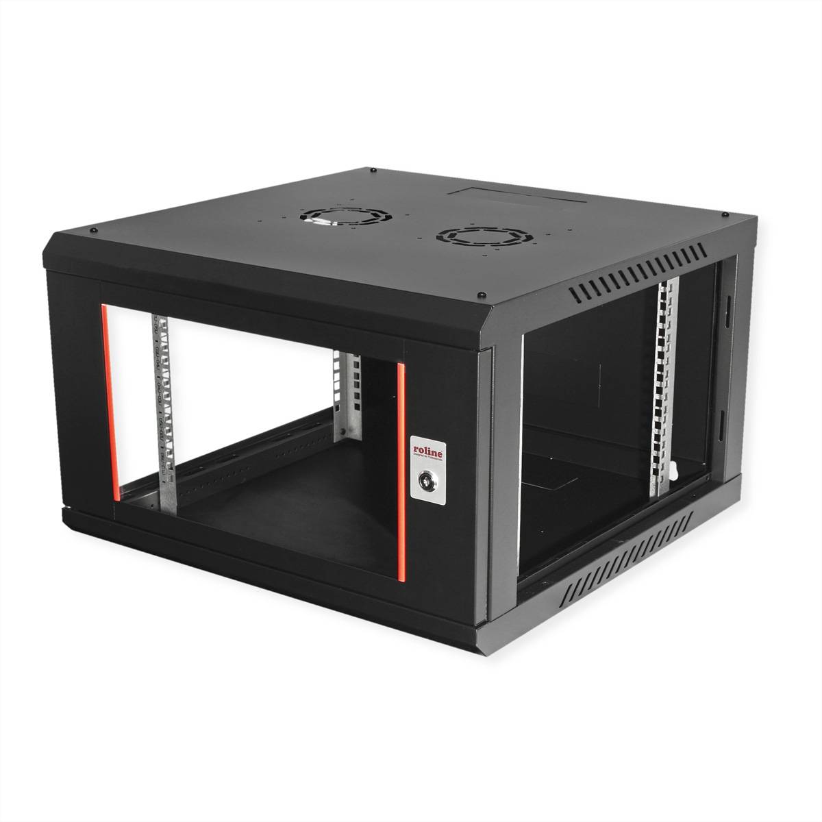 ROLINE 19-Zoll Wandgehäuse Basic Plus 6HE, 600x600 BxT schwarz