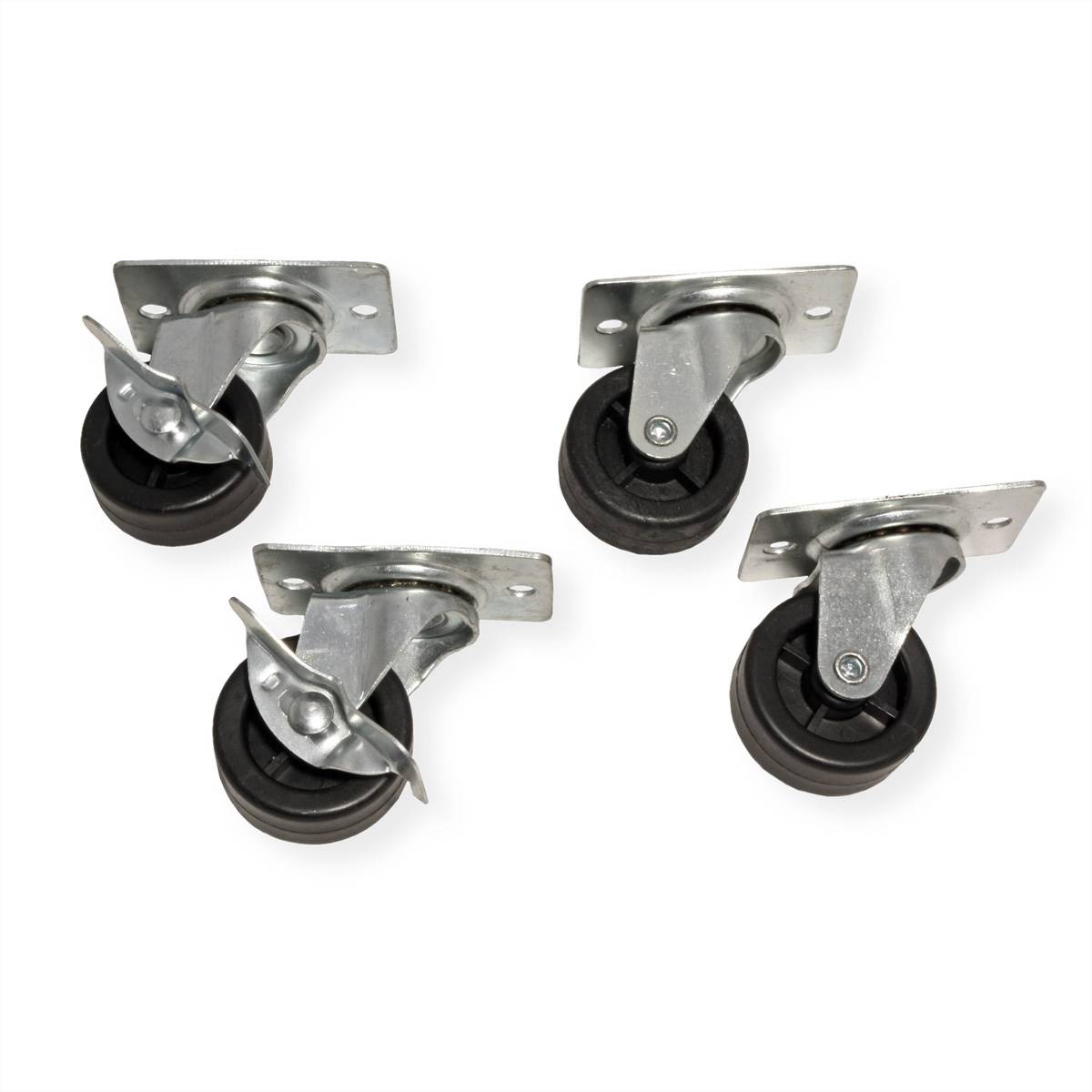 ROLINE Lenkrollen für Wandgehäuse Basic Plus, 80 kg