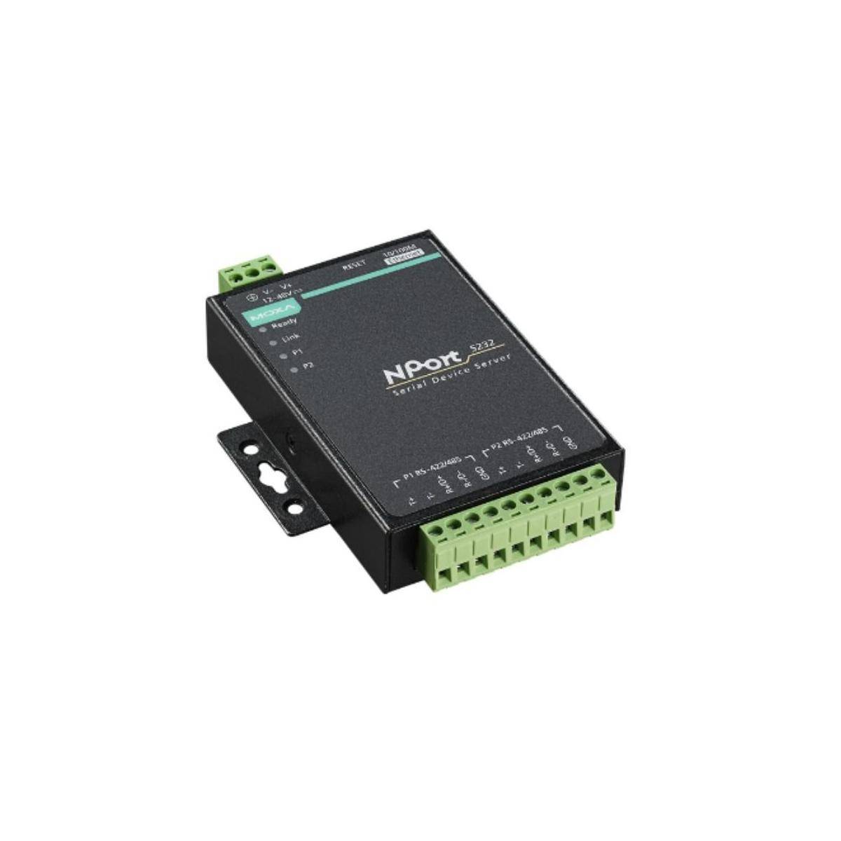 2-Port-Geräteserver mit 1 RS-232-Port und 1 RS-422485-Port mit Adapter, 0 bis