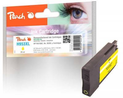 Peach Patrone HP Nr.953XL yellow mit OEM Chip remanufactured Multimedia-Technik Patronen HP