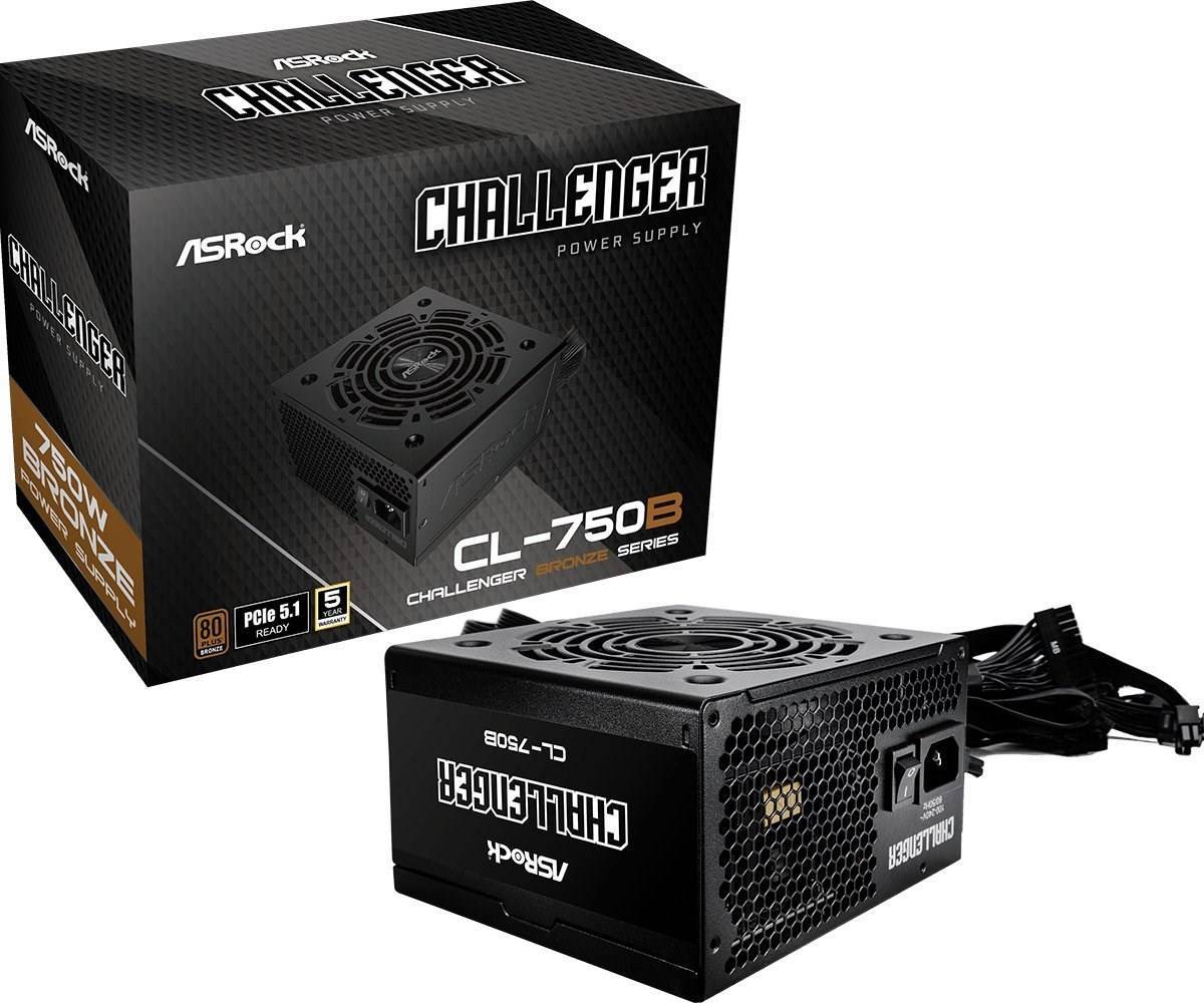 ASRock Challenger Series CL-750B 750W ATX 80+ Bronze black retail Multimedia-Technik Netzteile PC