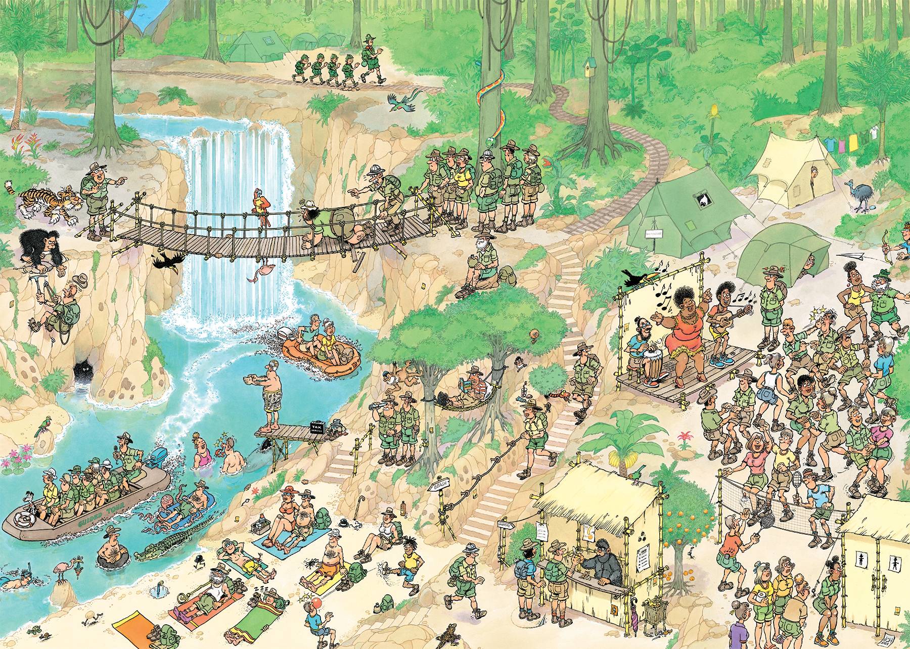 Jan van Haasteren, Dschungeltour, 1000 Teile Puzzle