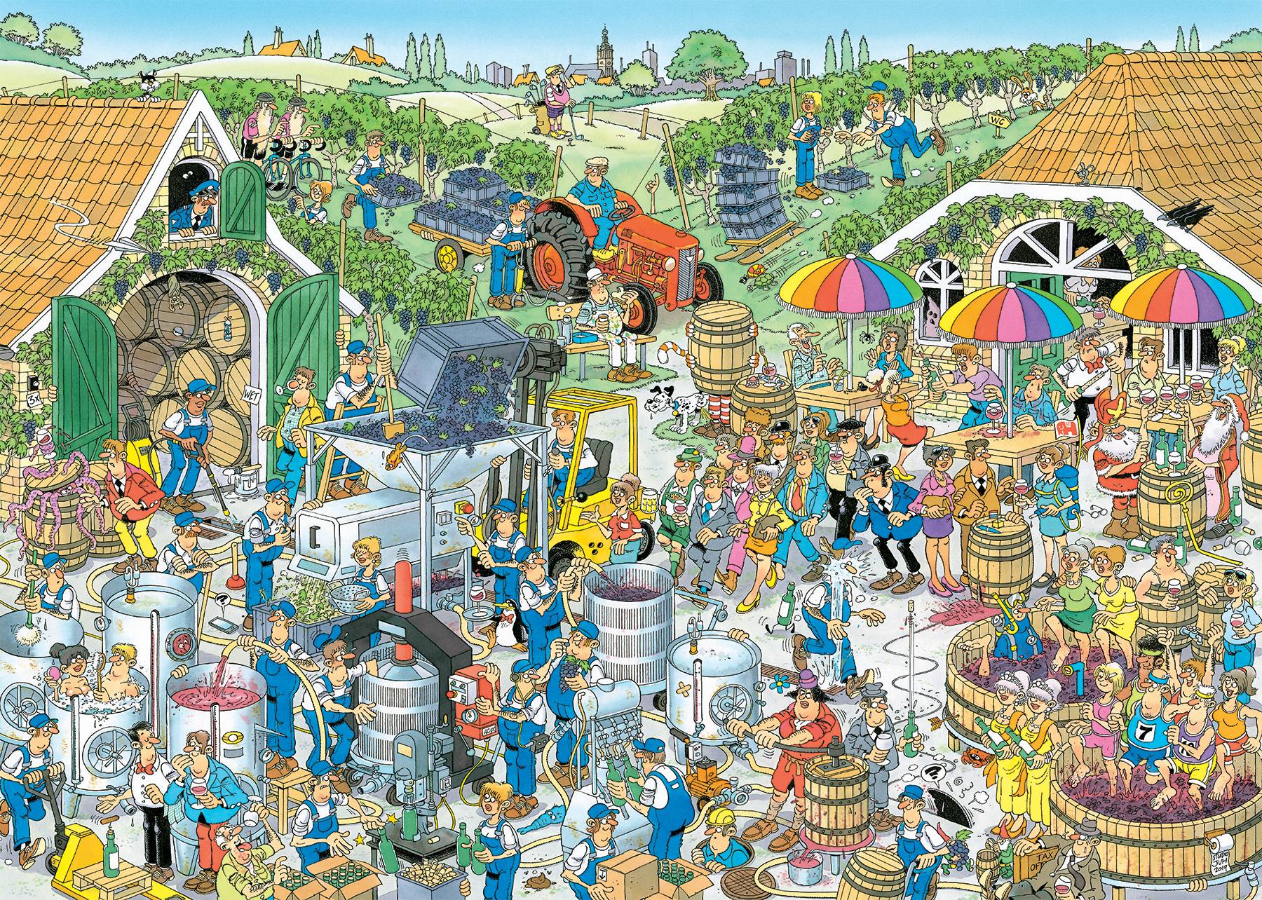 Jan van Haasteren, Auf dem Weingut, 1000 Teile Puzzle