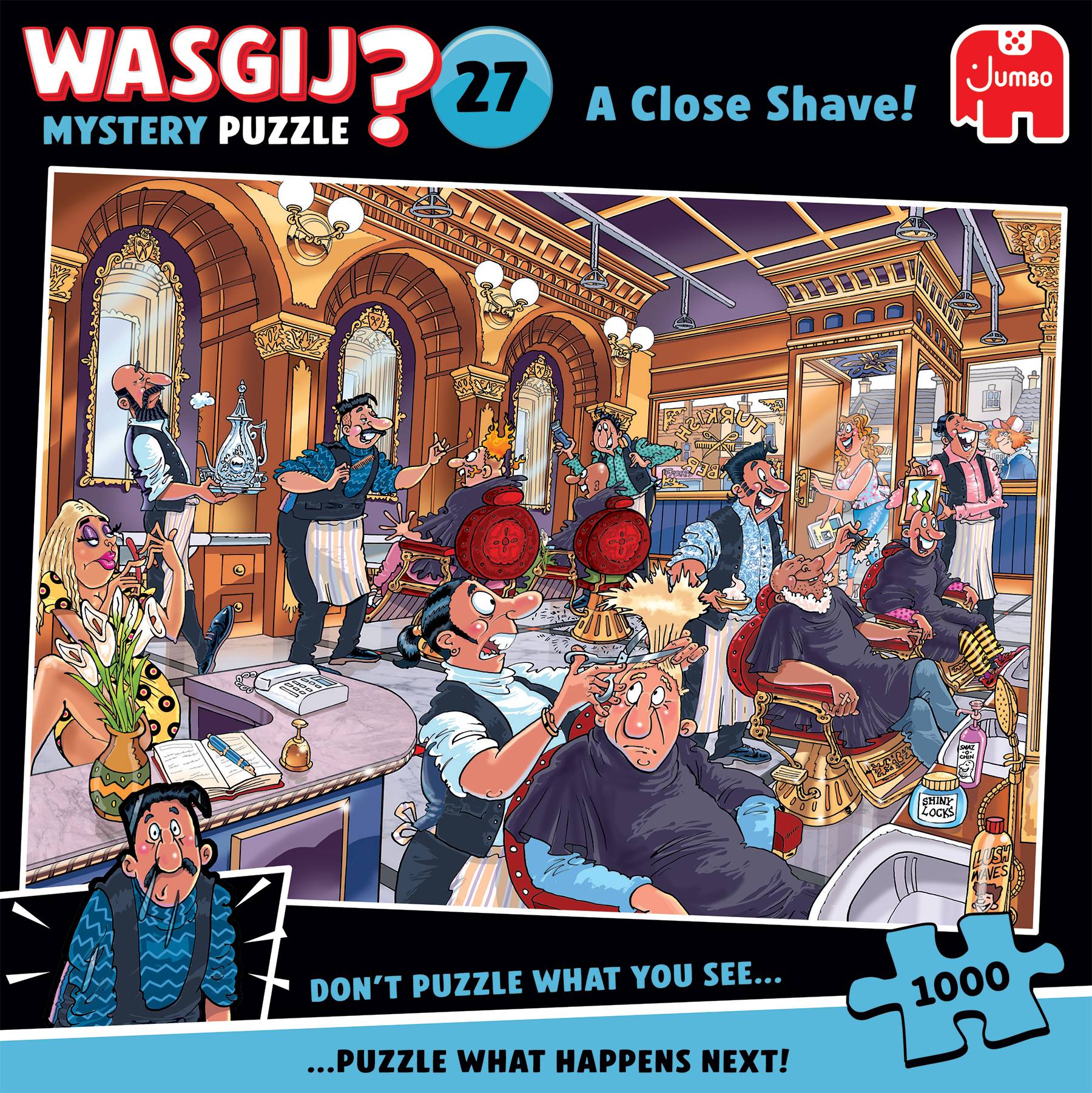 Wasgij Mystery 27, Um Haaresbreite, 1000 Teile Puzzle