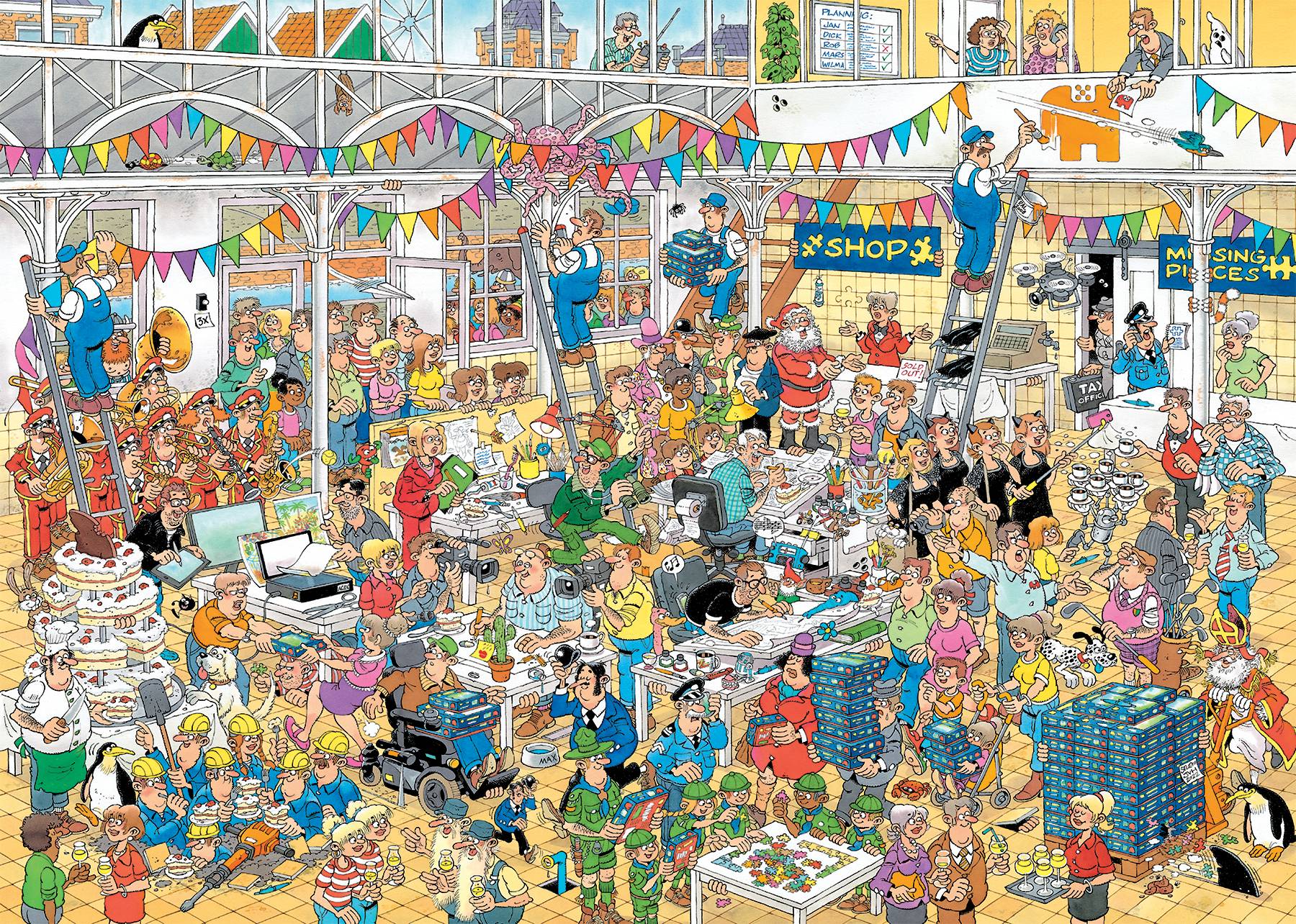 Jan van Haasteren, Jan van Haasteren Studio 10 Jahre, 1000 Teile Puzzle