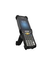Robustes tragbares Barcode-Scanner-Terminal auf einem Ständer, mit sichtbarem Bildschirm und Tastatur.
