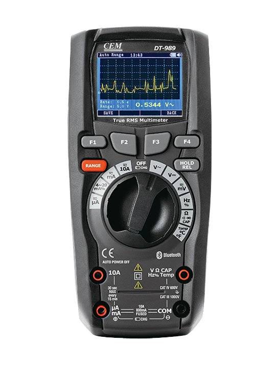 CEM Multimeter DT-989 für Industrie, True-RMS, 1000V, (50000 count) mit PC-Verbindung