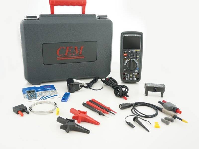 CEM Multimeter/Oszilloskop DT-9989 für Industrie, True-RMS, 1000V (50000 count) für AC/DC Spannung, Strom, Widerstand, Diode, Kontinuität und Kapa