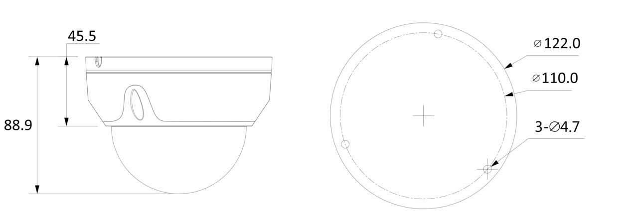 BWNC-431FDIA BURG GARD, FAVOR Die BURG-GUARD BWNC-431FDIA ist eine 4MP IP-Dome Kamera, geeignet für Innen- und Außenber