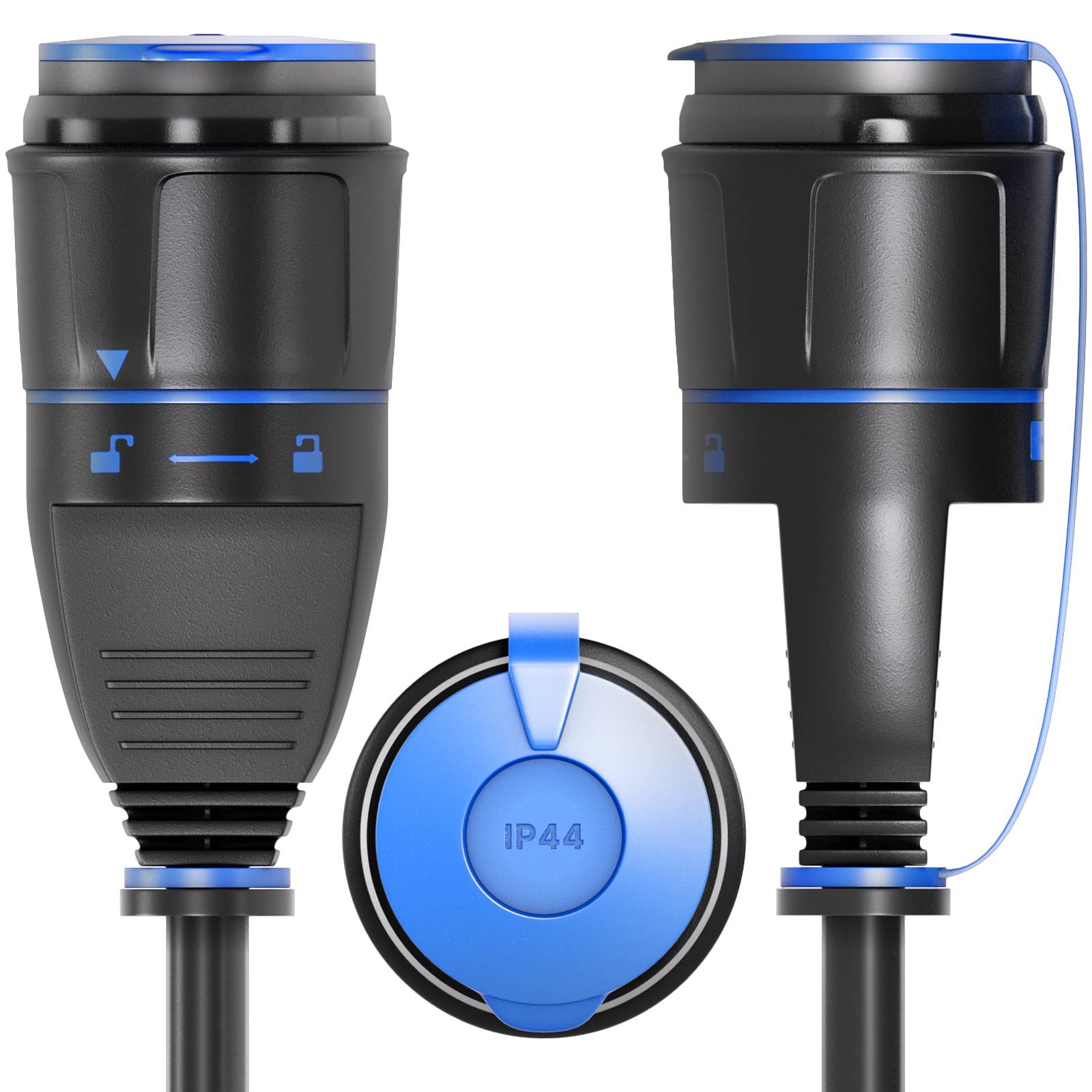 hb-digital 10m Strom Verlängerungskabel für Außenbereich H07RN-F Outdoor IP44 Sicherheitsverschluß