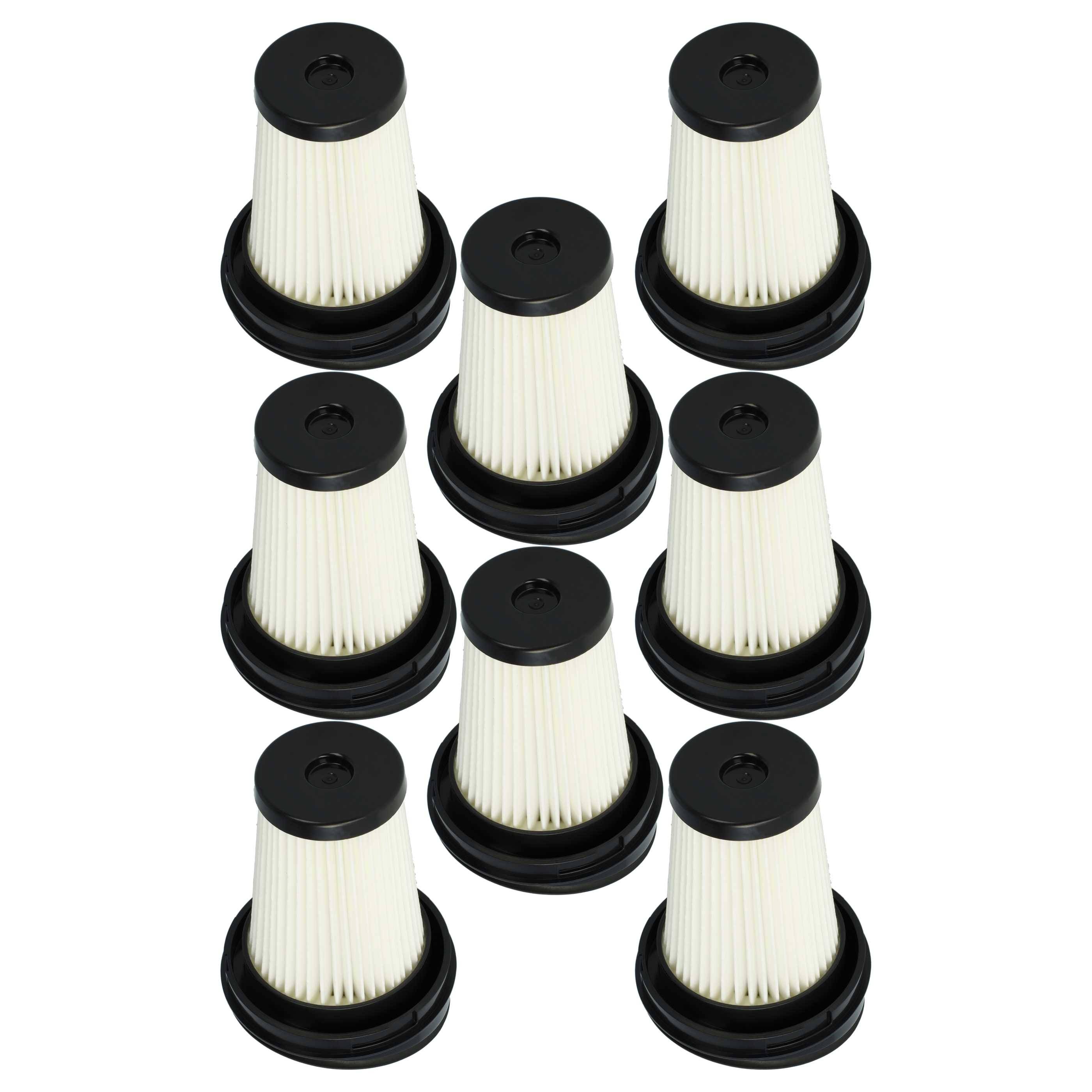 vhbw 8x Flachfaltenfilter kompatibel mit Grundig Domo 21.6V, GMN9080 Handstaubsauger, Staubsauger - Filterelement