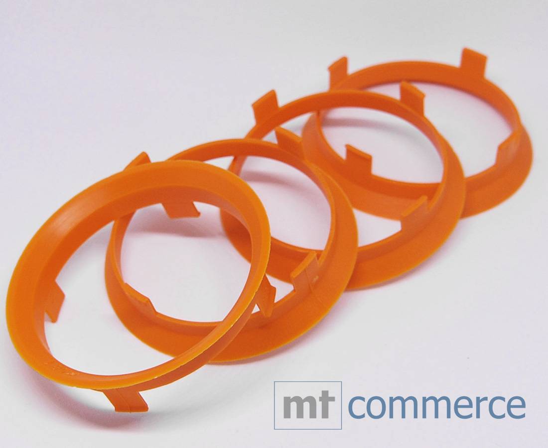 4x BRANDT Zentrierringe 60,1 x 58,1 mm orange Radnabe Felgen Ringe kompatibel mit AEZ Dotz Dezent Enzo Fiat Honda u.a.