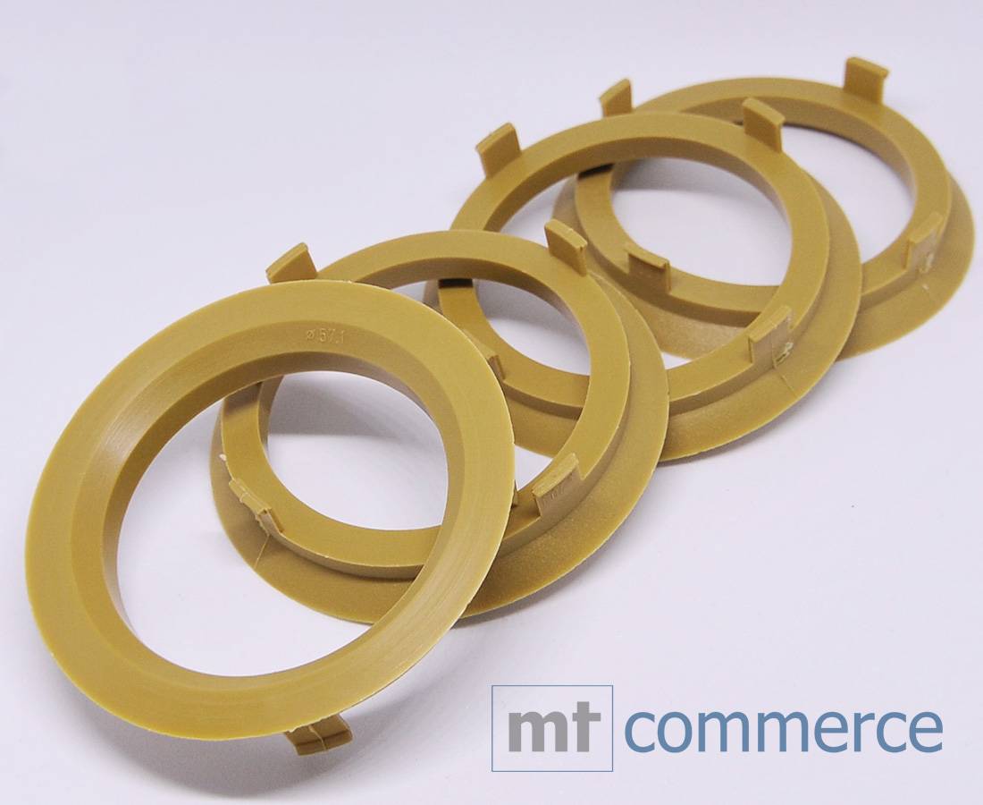 4x BRANDT Zentrierringe 70,1 x 57,1 mm Hellbraun Radnabe Felgen Ringe