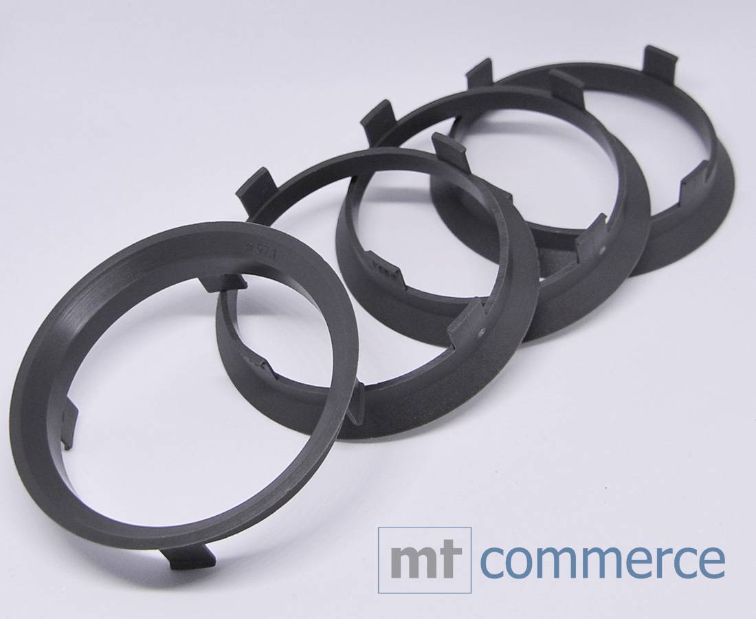 4x BRANDT Zentrierringe 60,1 x 57,1 mm dunkelgrau Radnabe Felgen Ringe kompatibel mit AEZ Dotz Dezent Enzo Audi VW Seat Skoda u.a.