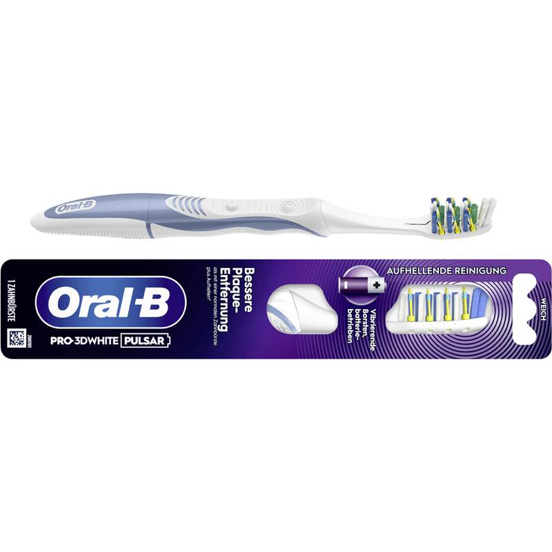 Oral-B Zahnbürste Pro-3D White Pulsar, batteriebetrieben