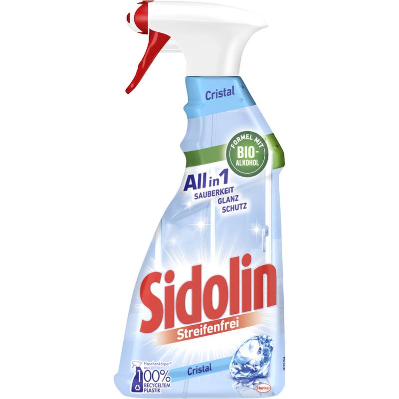 Sidolin Glasreiniger All in 1 Cristal, 500 ml Sprühflasche