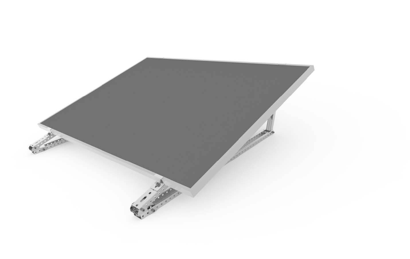 PV Montagesystem für Flachdach 15-30°