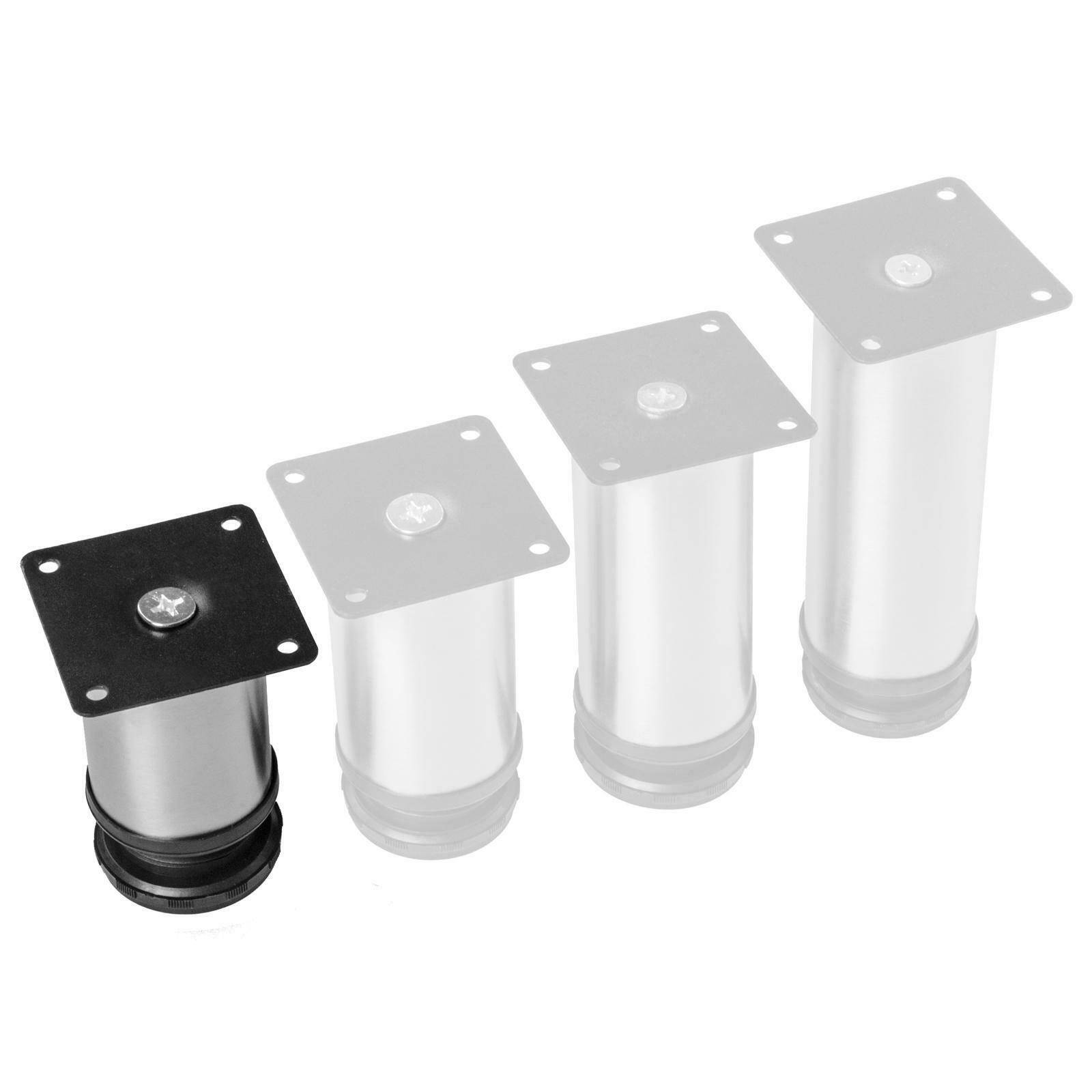 ECHT Edelstahl Möbelfuß Möbelfüße Sockelfuß Sockelfüße Tischfuß Möbel Fuß Füße 80mm