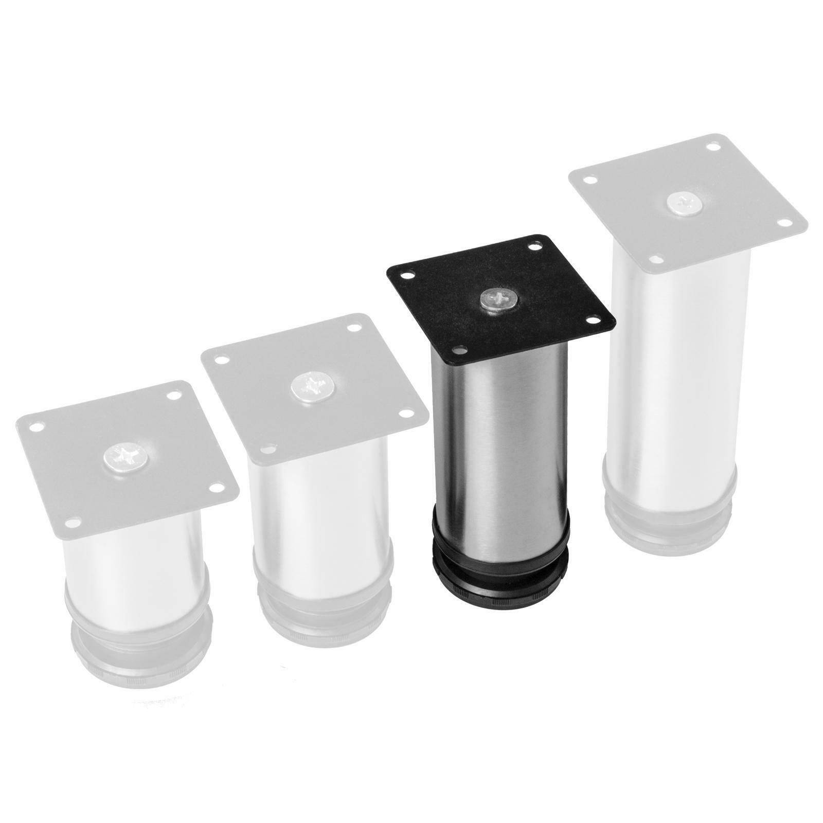 ECHT Edelstahl Möbelfuß Möbelfüße Sockelfuß Sockelfüße Tischfuß Möbel Fuß Füße 120mm