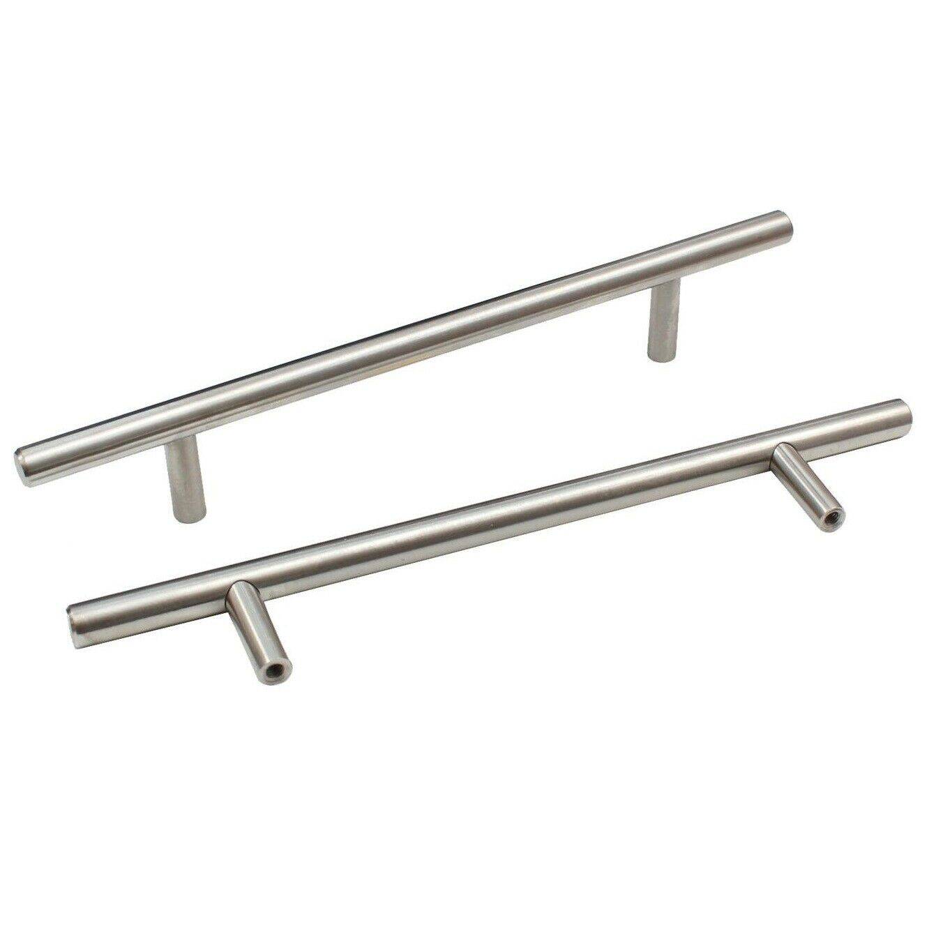 ECHT Edelstahl Stangengriff Möbelgriffe gebürstet Möbelgriff Stangengriffe Griff Ø12mm Edelstahl Massiv 256mm