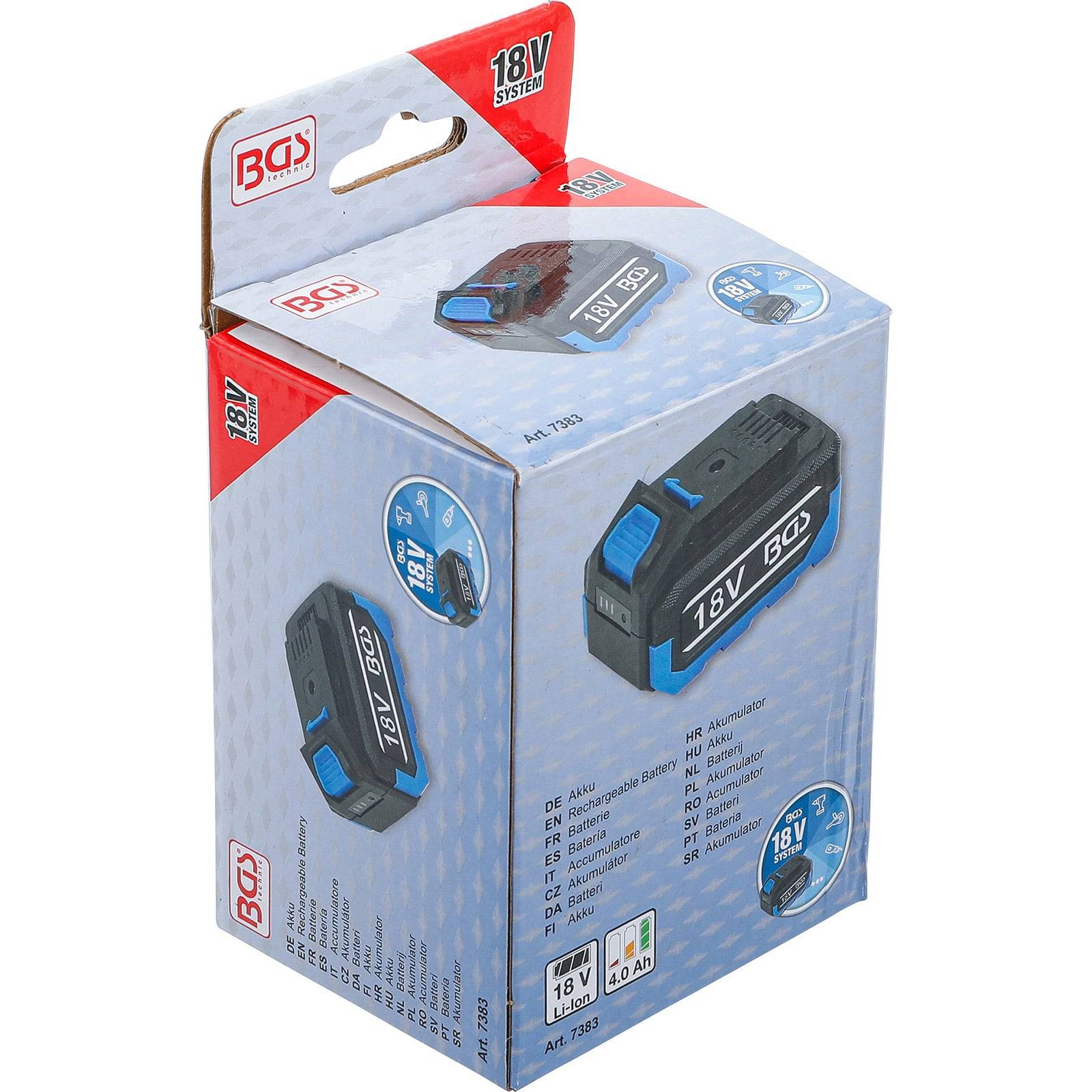 BGS Akku 4,0 Ah für BGS 18-V-Akku-System - 7383