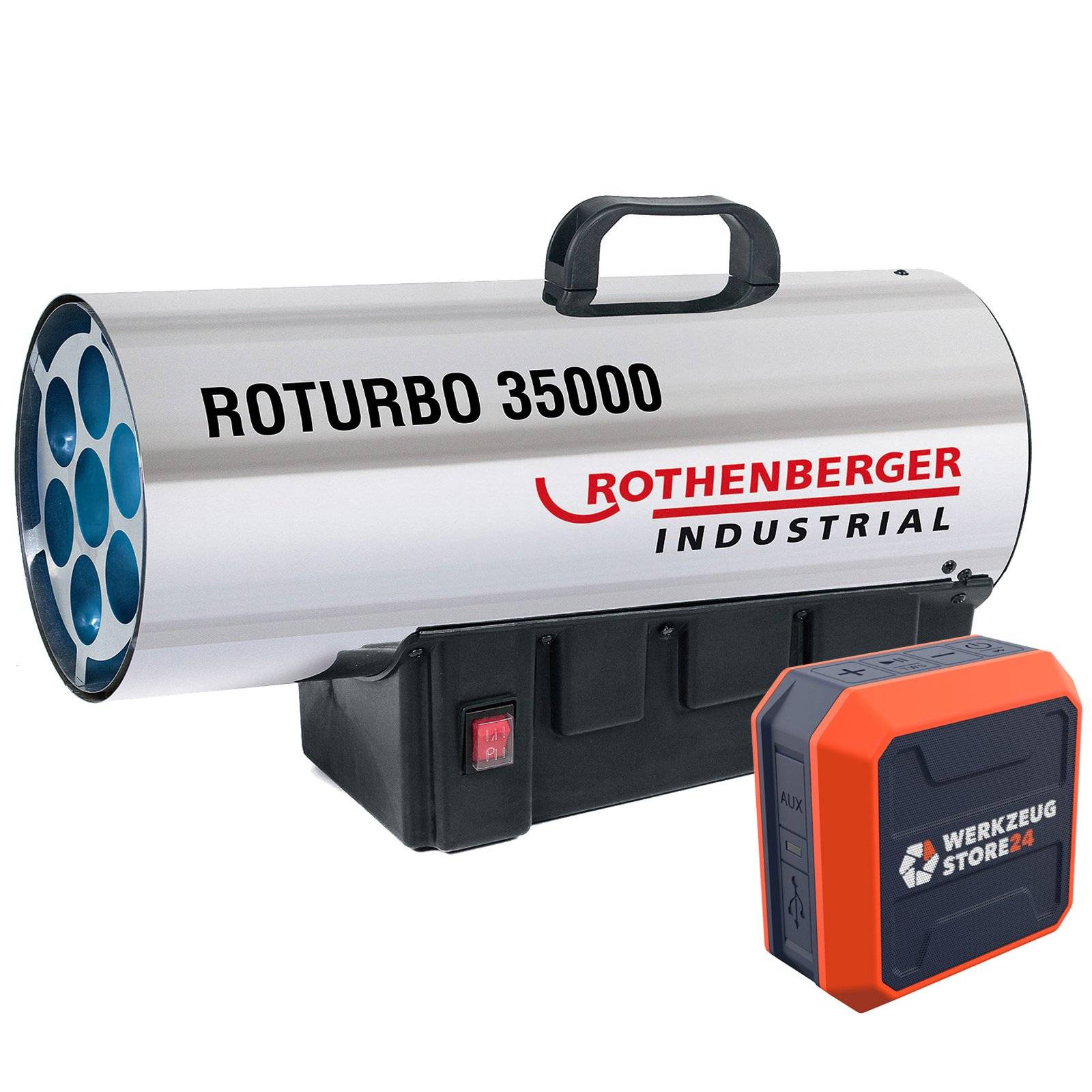 ROTHENBERGER Industrial Heizkanone ROTURBO 35000 mit Piezo inkl. Bluetooth Lautsprecher - 1500000363