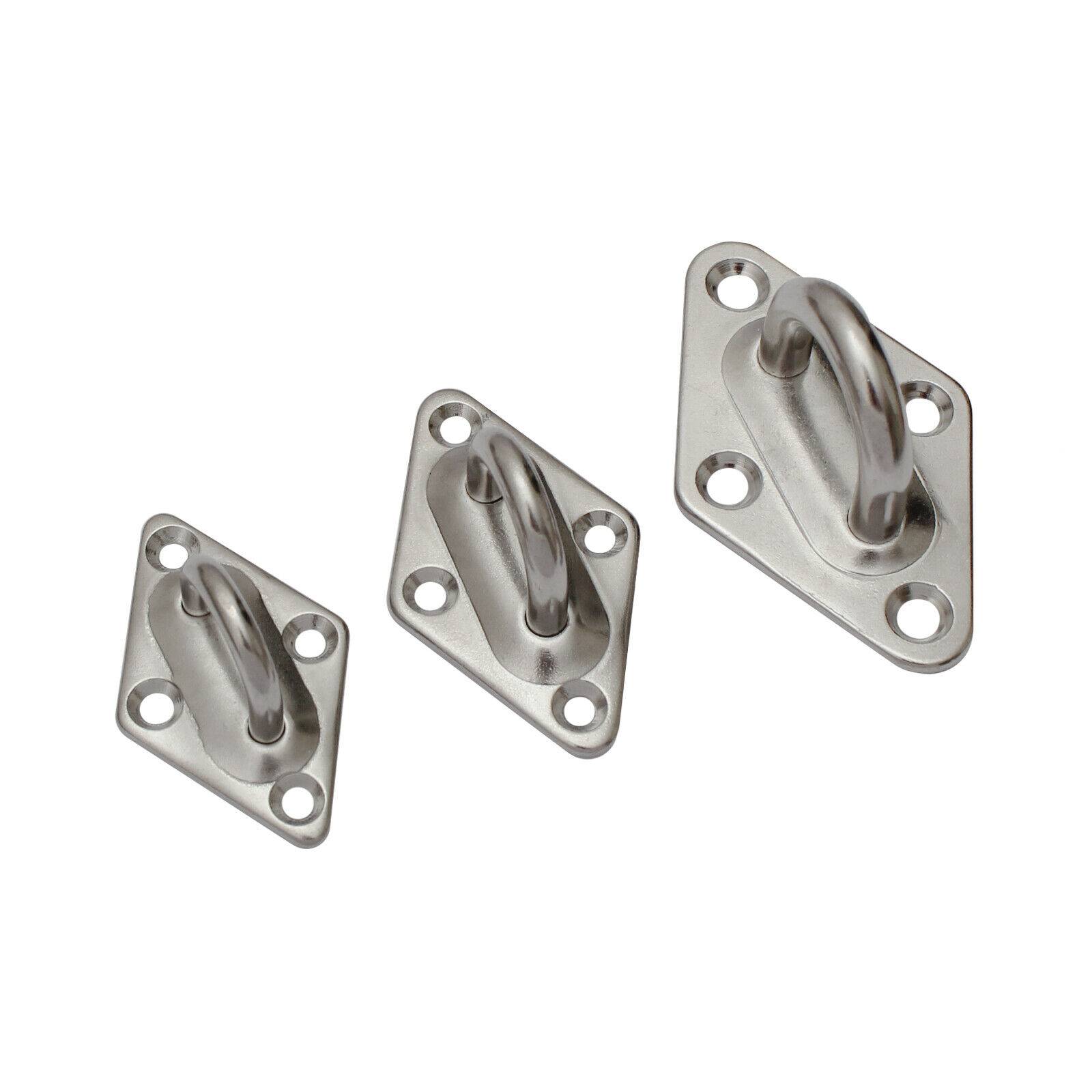 Edelstahl Augplatte Zurröse Deckenhaken Wandöse Ösenplatte Augenplatte Bügel Öse G 80x50mm