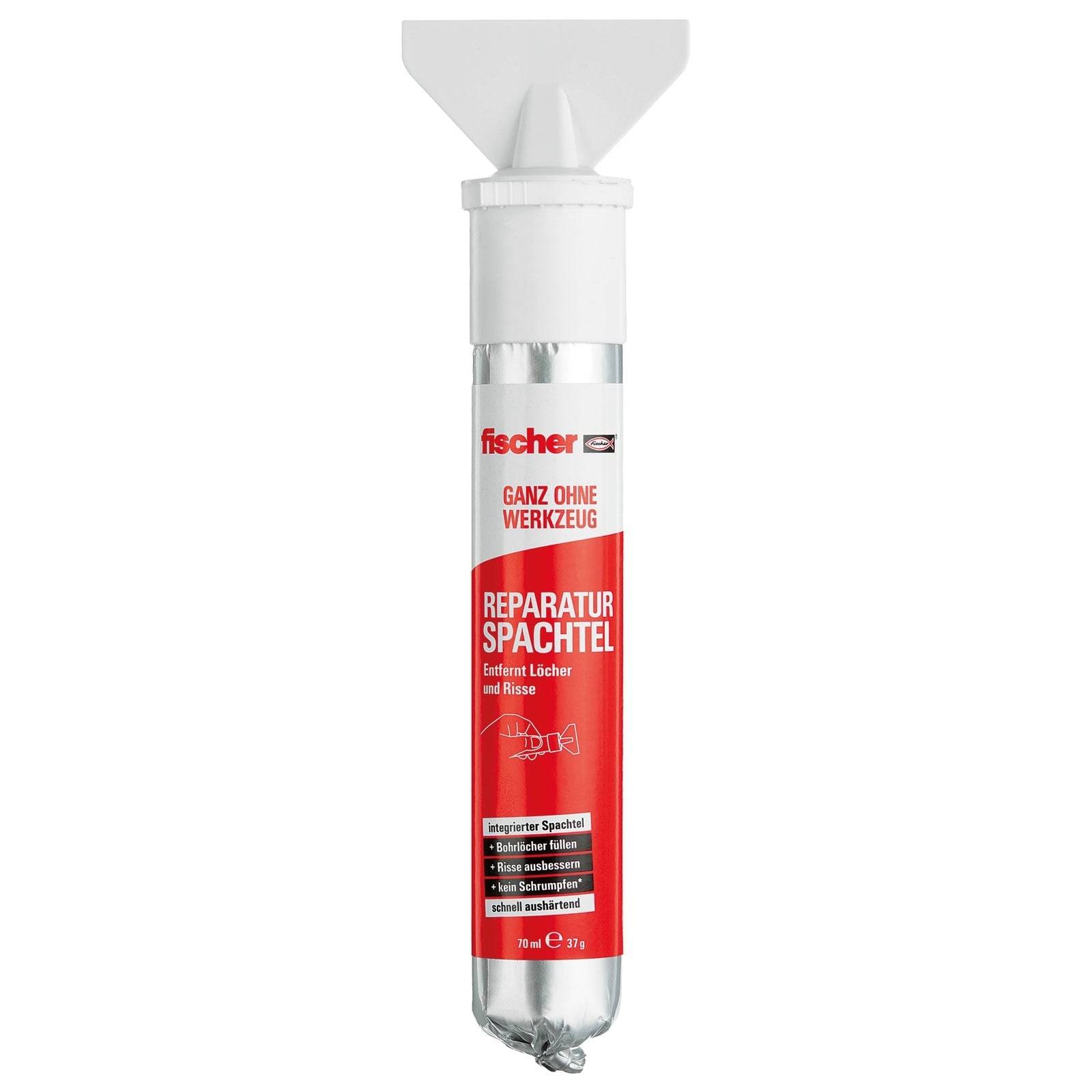 Dose fischer Reparaturspachtel mit Applikator zum Ausfüllen von Löchern und Rissen ohne Werkzeug, 70ml.