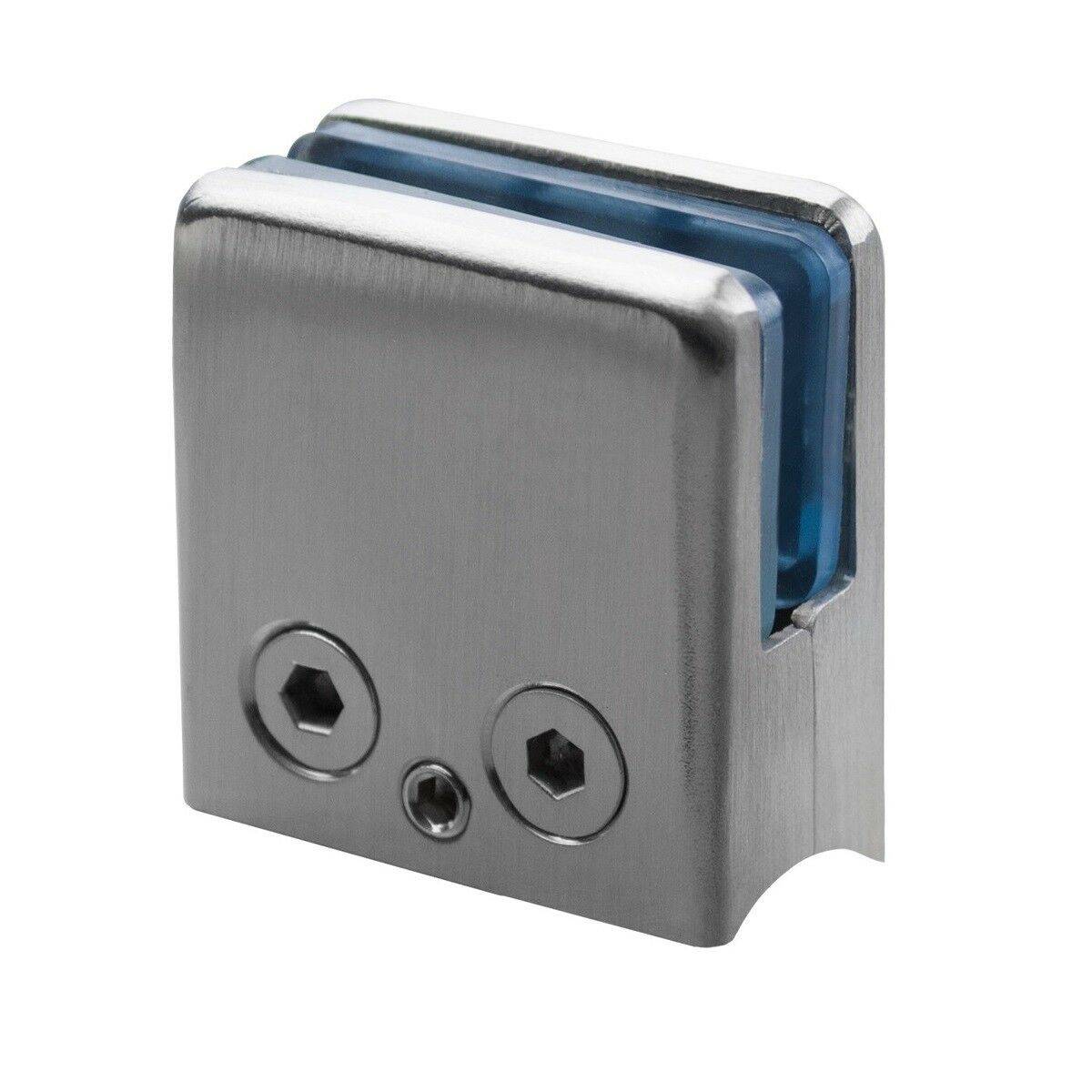 Edelstahl GLASHALTER 44x46mm 8mm 8,38mm 8,76mm Klemmhalter Glasklemme Rohr Ø42,4mm