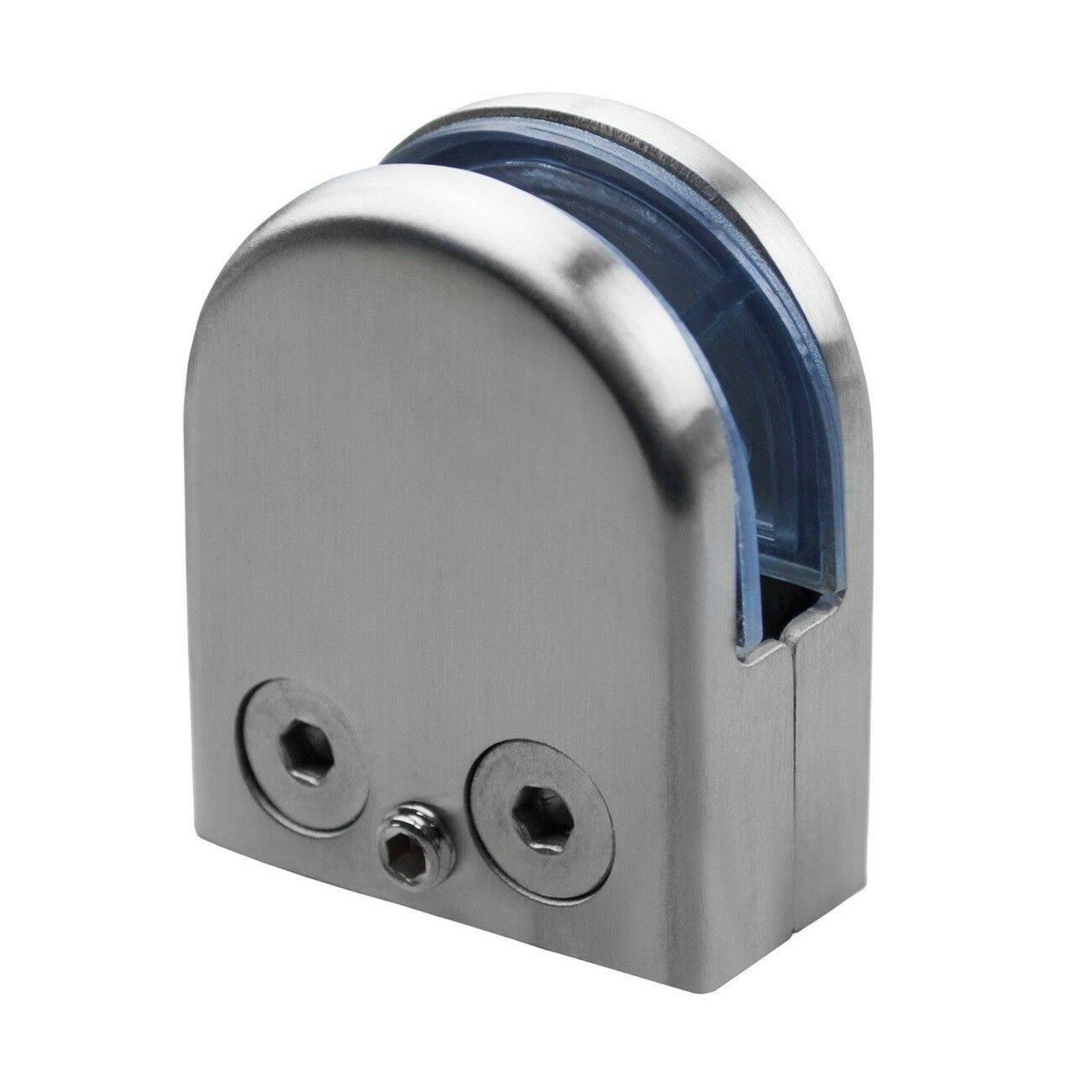 Edelstahl GLASHALTER 45x55mm 8mm 8,38mm 8,76mm Klemmhalter Glasklemme Flach