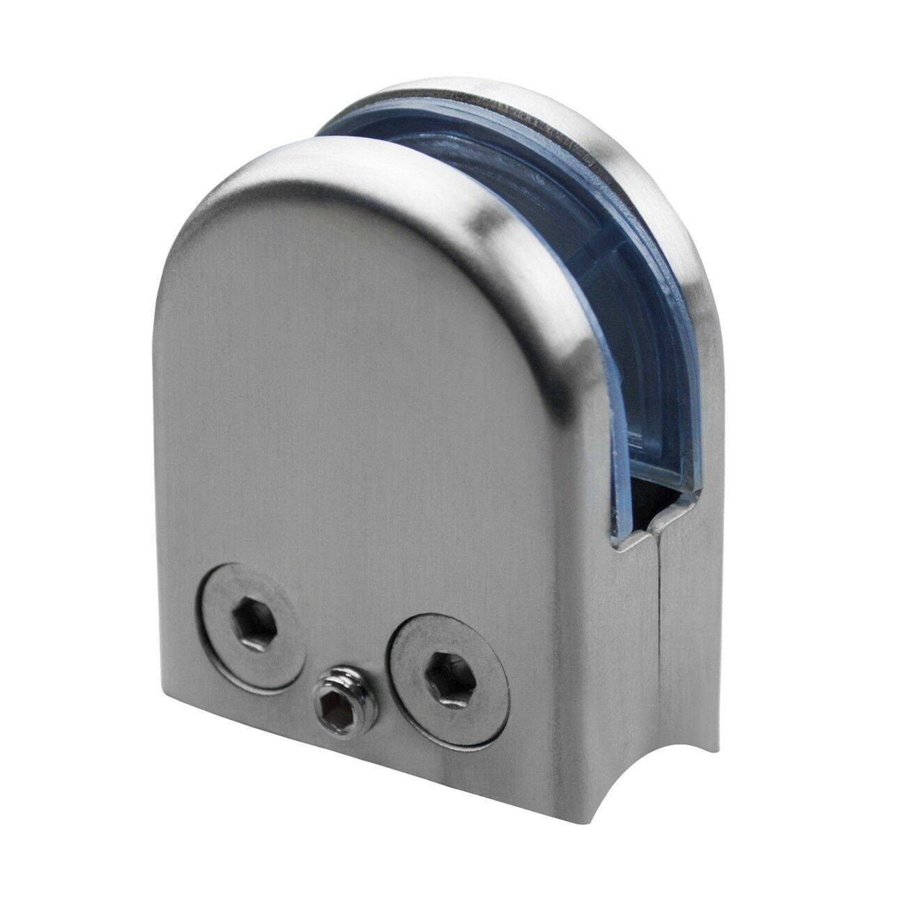 Edelstahl GLASHALTER 45x55mm 8mm 8,38mm 8,76mm 10mm 12mm Klemmhalter Glasklemme 8-8,76mm Rohr Ø42,4mm