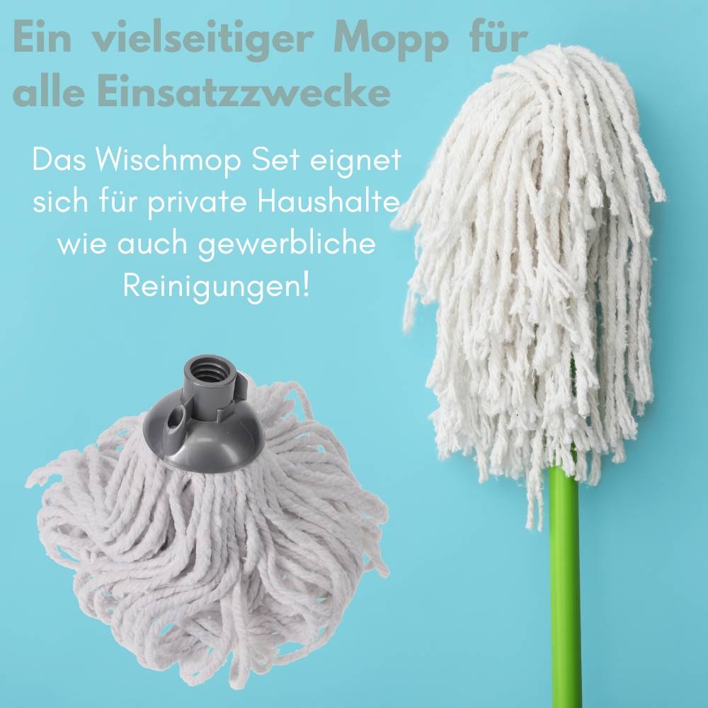12er Set Wischmopp Ersatz Kopf Set Ersatzmop Wischmop Bodenwischer Aufsatz Baumwolle Wischer Mopp Boden 160gr Wischmob