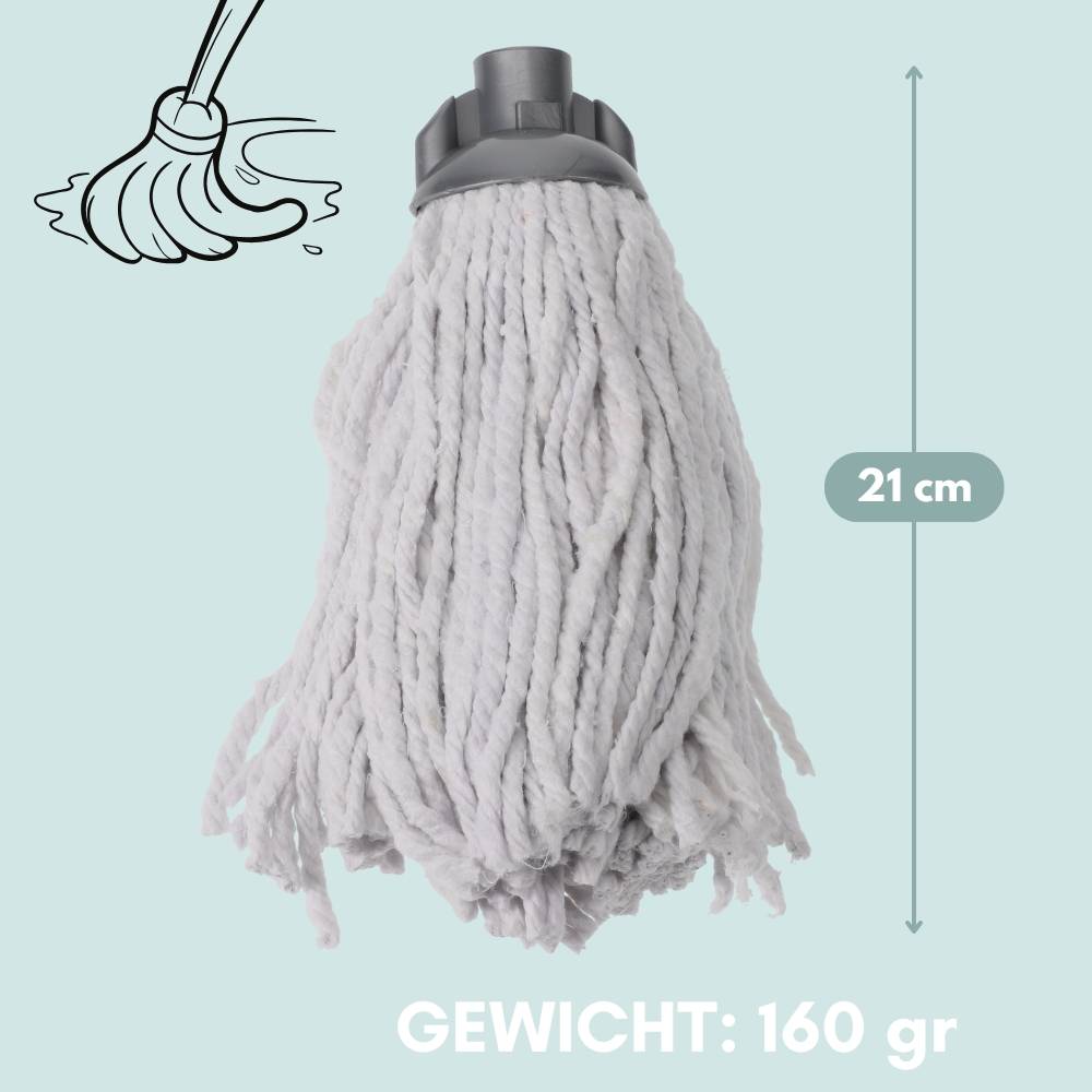 12er Set Wischmopp Ersatz Kopf Set Ersatzmop Wischmop Bodenwischer Aufsatz Baumwolle Wischer Mopp Boden 160gr Wischmob