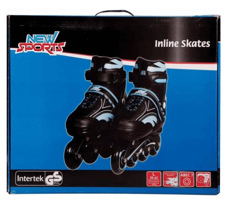 New Sports Inlineskates 73421969 Inliner Blau ABEC 7, Größe 39 - 42