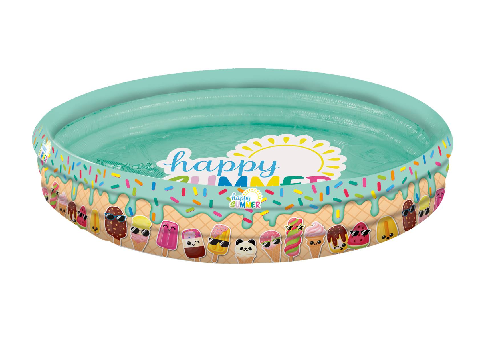 Happy People - Planschbecken - Happy Summer Pool (122x23cm) Babypool Kinder planschen Garten