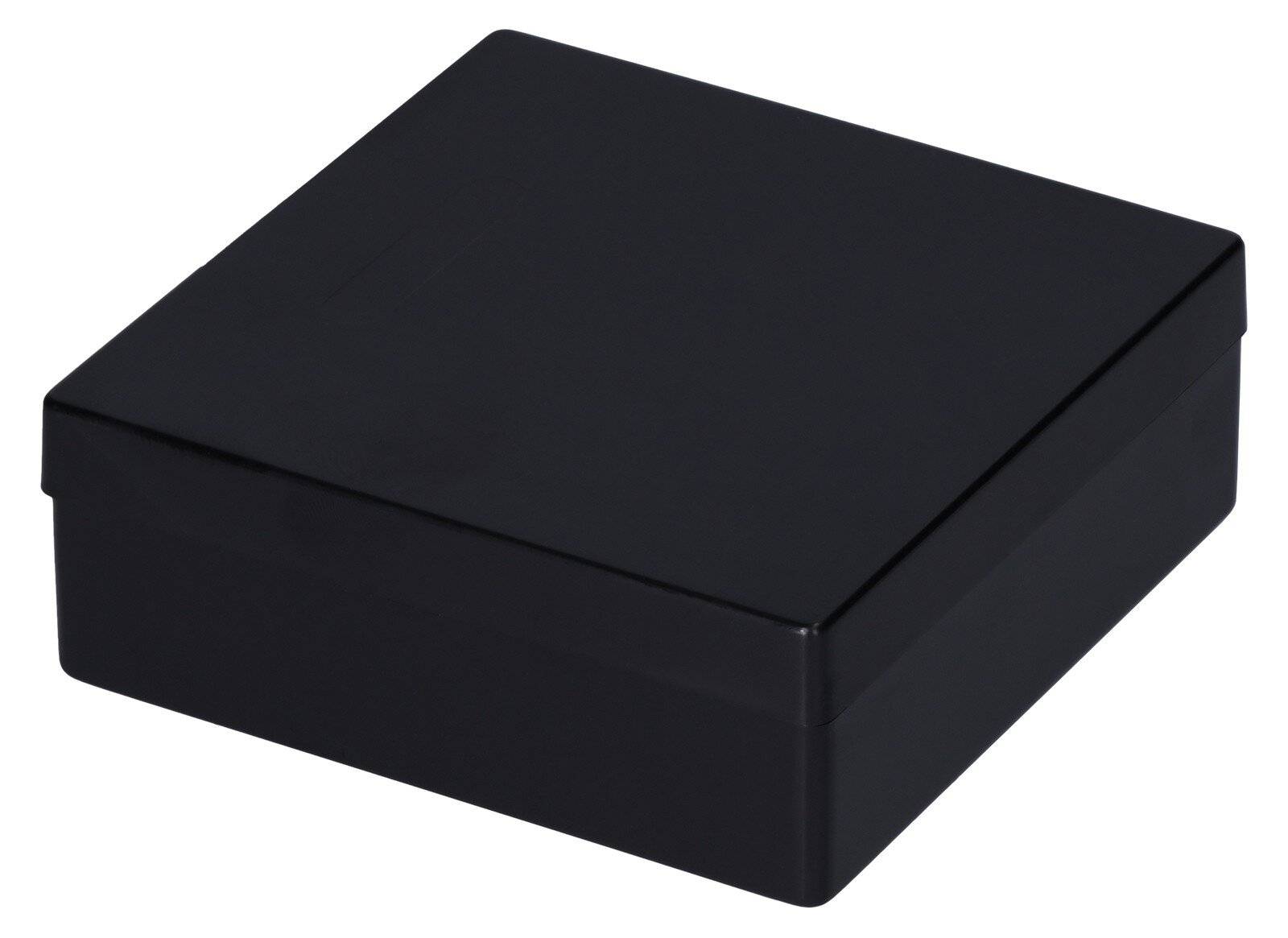 ESD Dose mit Stülpdeckel, ableitfähig, 75x75x27 mm innen