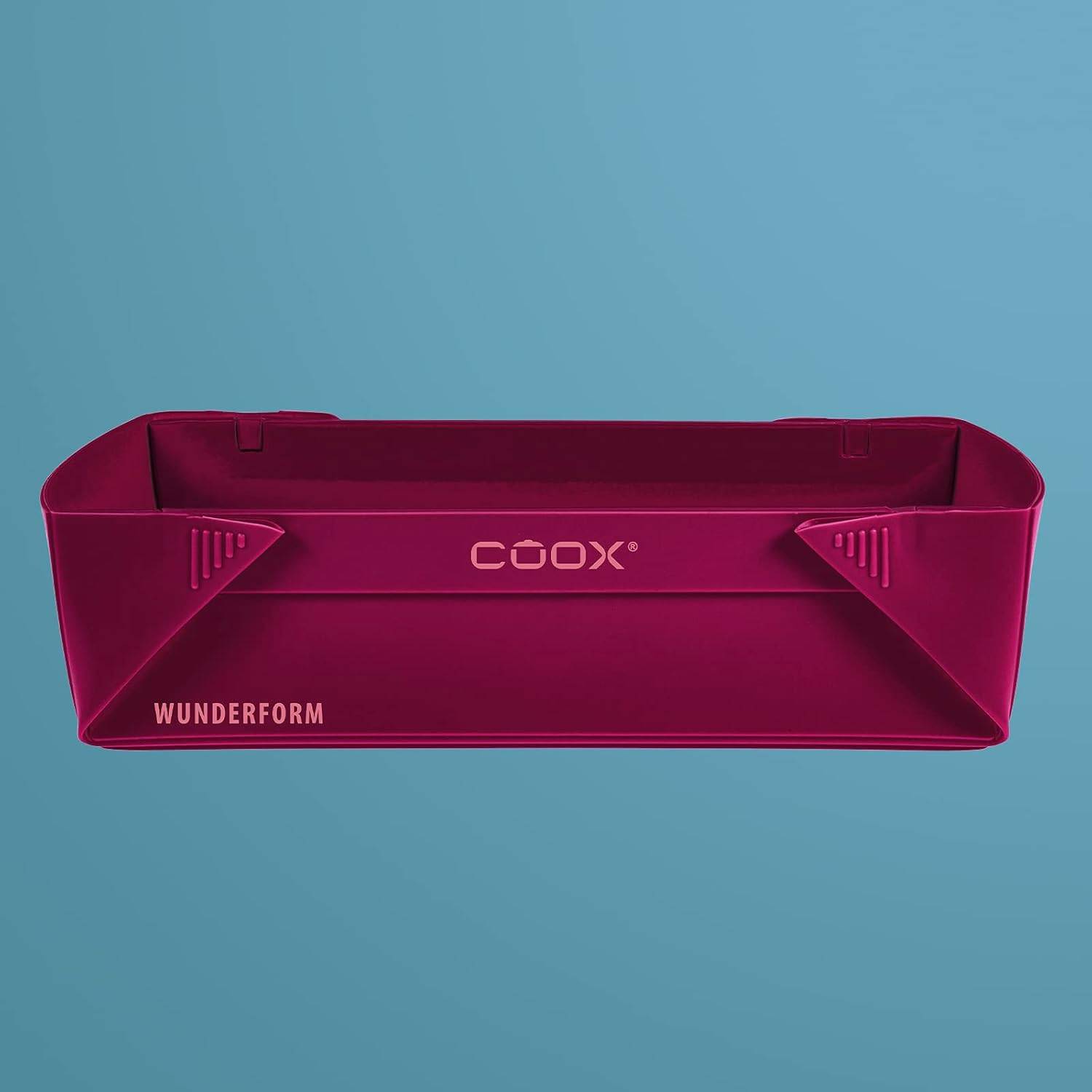 coox WUNDERFORM Basic M Dunkelrot faltbare Kastenform Bckform Silikon