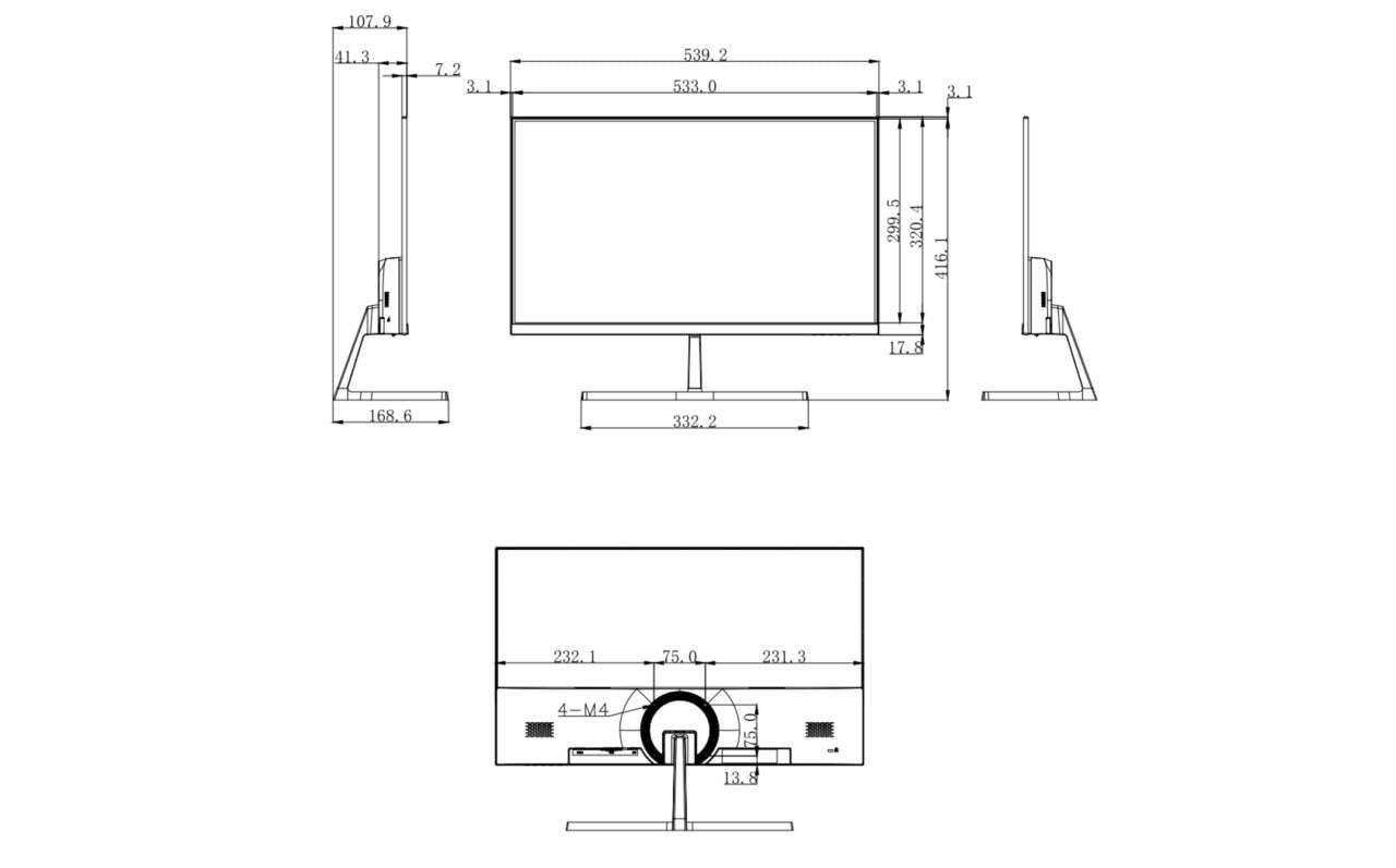 MW-LC24-E BURG GARD, Erleben Sie kristallklare Darstellung mit dem 24" Flachbildschirm! Genießen Sie brillante Auflösun
