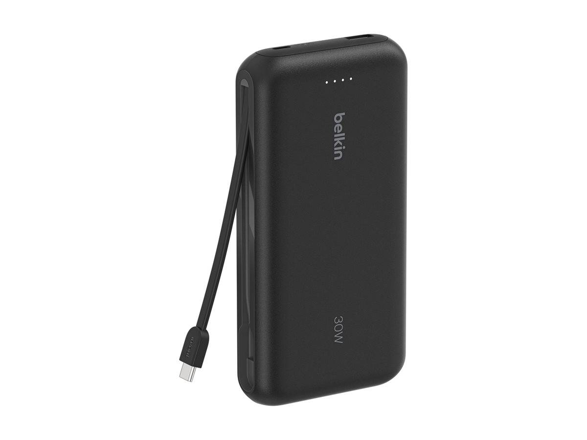 Belkin BoostCharge - Powerbank - mit integriertem Kabel - 20000 mAh - 30 Watt -