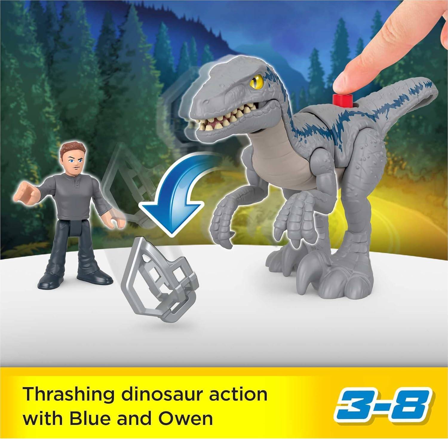 FP PRECOOL IMAGINEXT Jurassic World auf der Flucht Set mit Blue und Owen HKG15