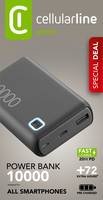 Cellularline Power Bank ESSENCE Turbo 10000 Black - Batterie