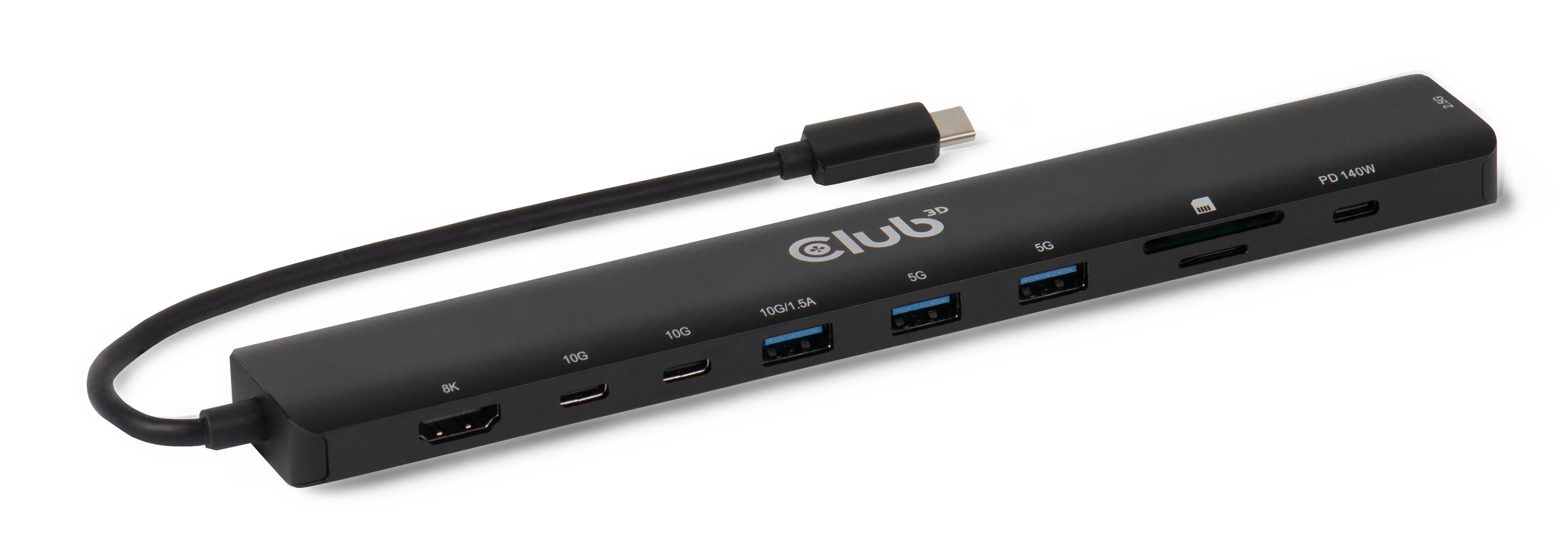 Club 3D 10-in-1 - Dockingstation - für Desktop, Laptop