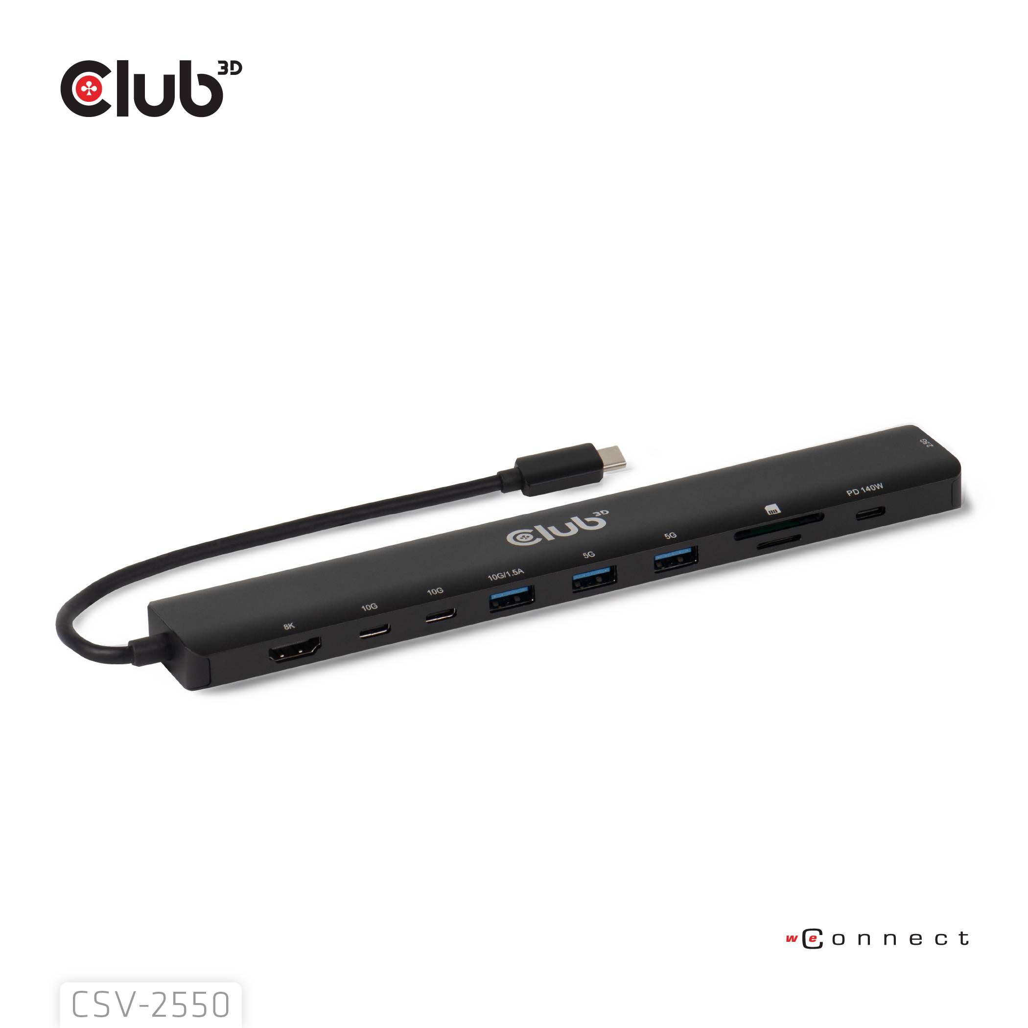 CLUB3D CSV-2550, USB Typ-C, 3 g, 42 g, 8473 3020
