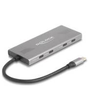 Delock 7 Port USB Hub 10 Gbps mit 4 x Type-C Buchse und 3 Typ-A PD 80